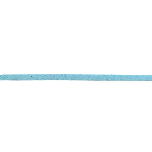 Platte lichtblauwe imitatiedaim touw / veter - synthetisch 3 mm