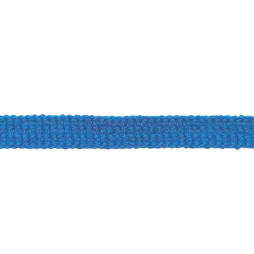 Blauwe platte koord / veter - katoen 9 mm