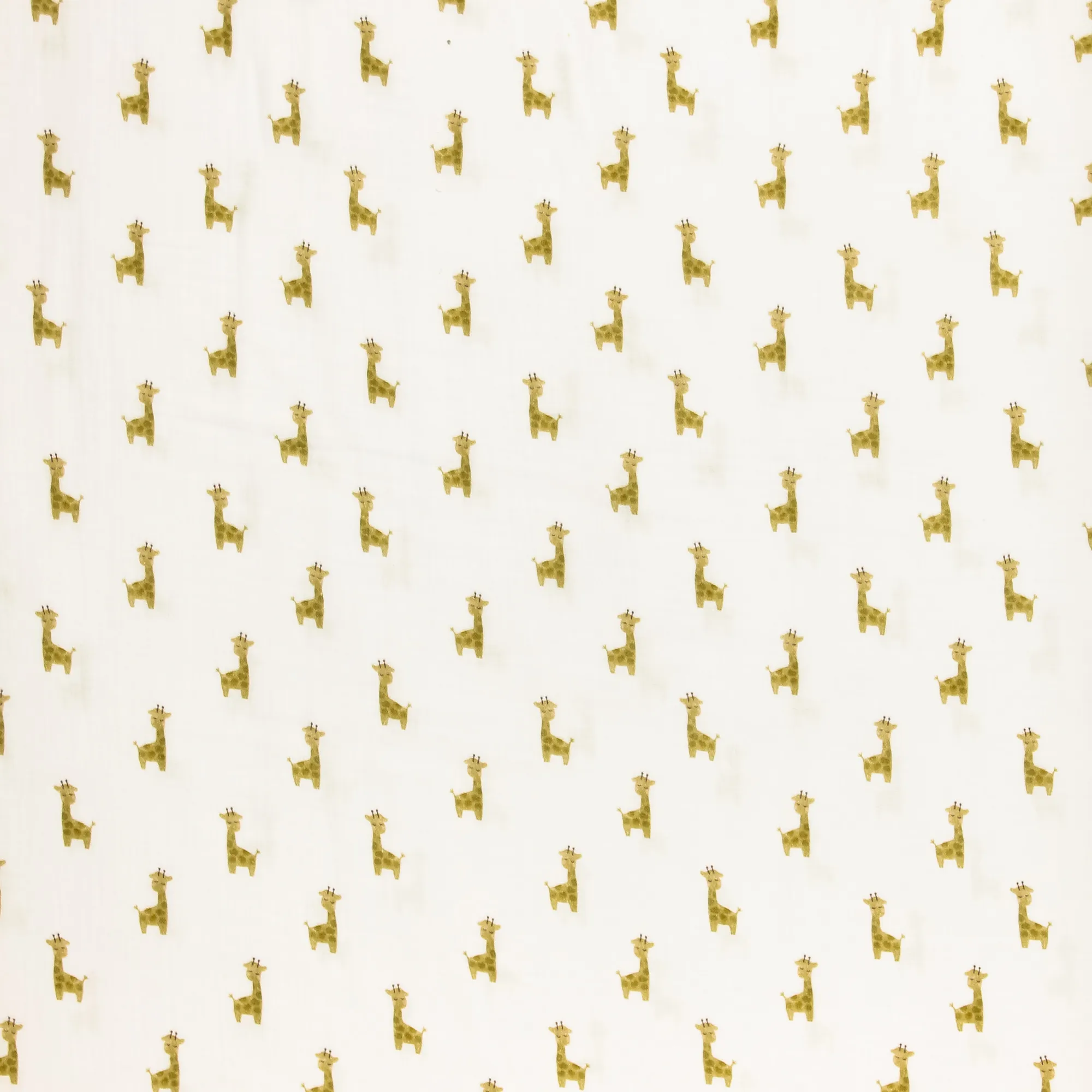 Witte double gauze met zilveren hartjes