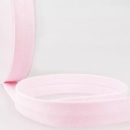 Biais - licht rekbare katoen 2 cm - lichtroze
