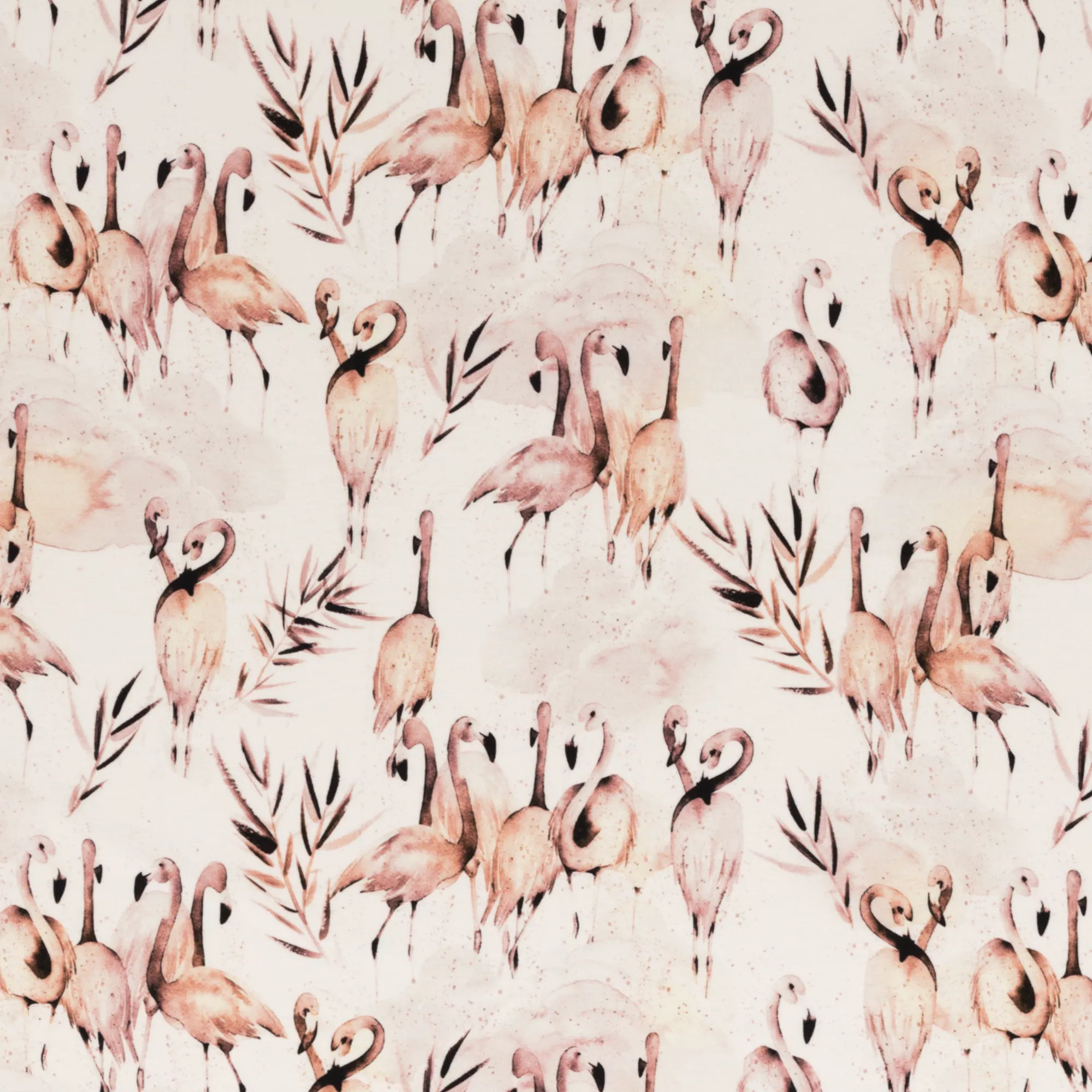 Tricot ecru met flamingo's 'Mali'