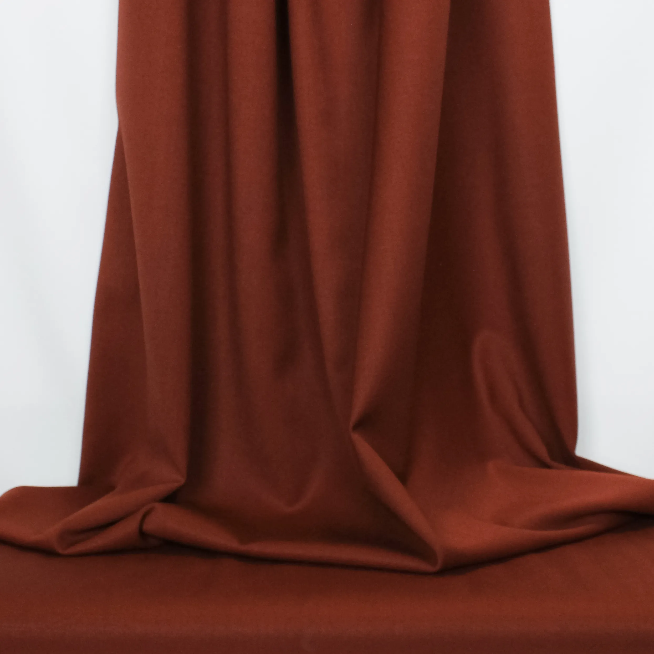 Polyester/viscosemengeling licht rekbaar bruin 'burnt umber'