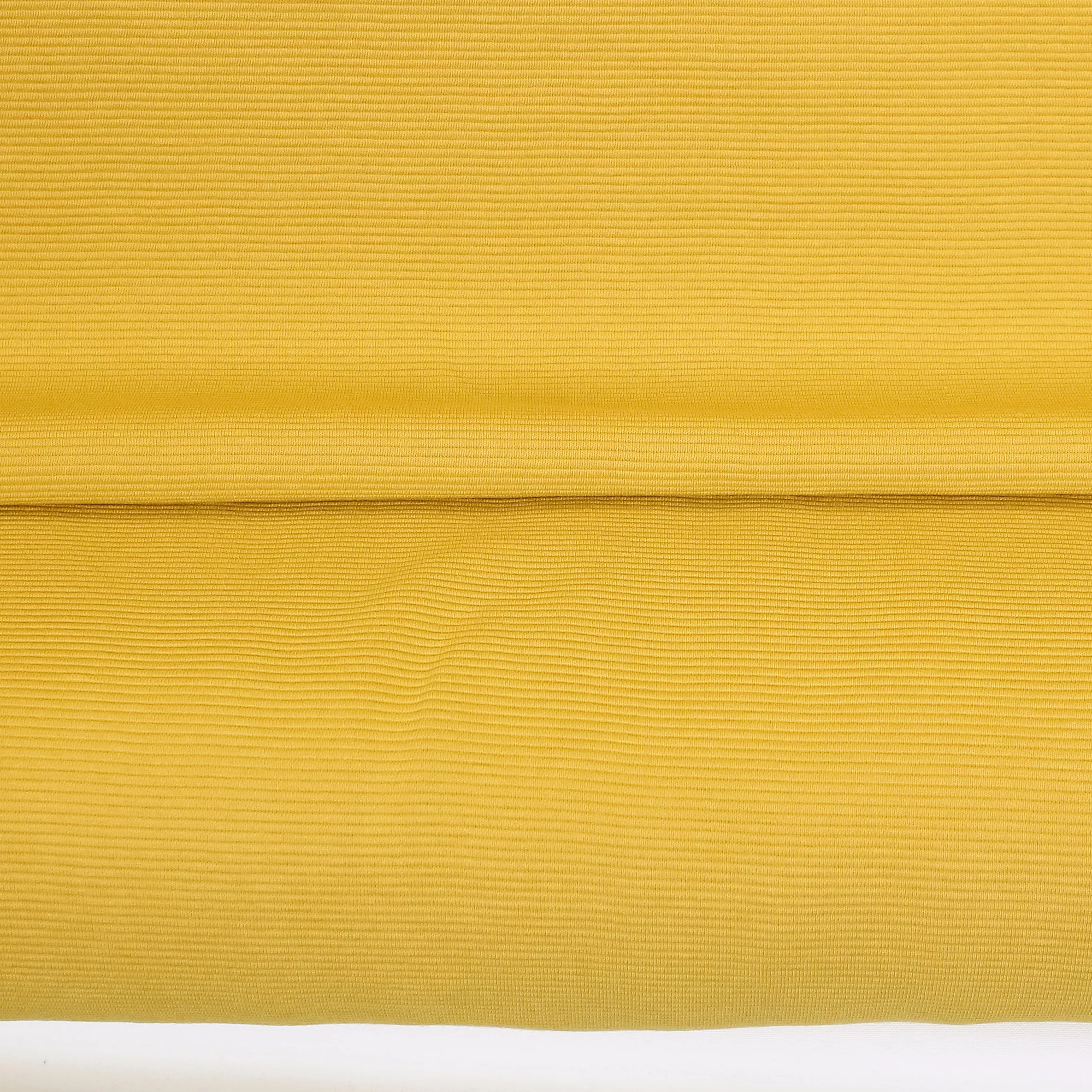 Gele geribbelde ottoman jersey