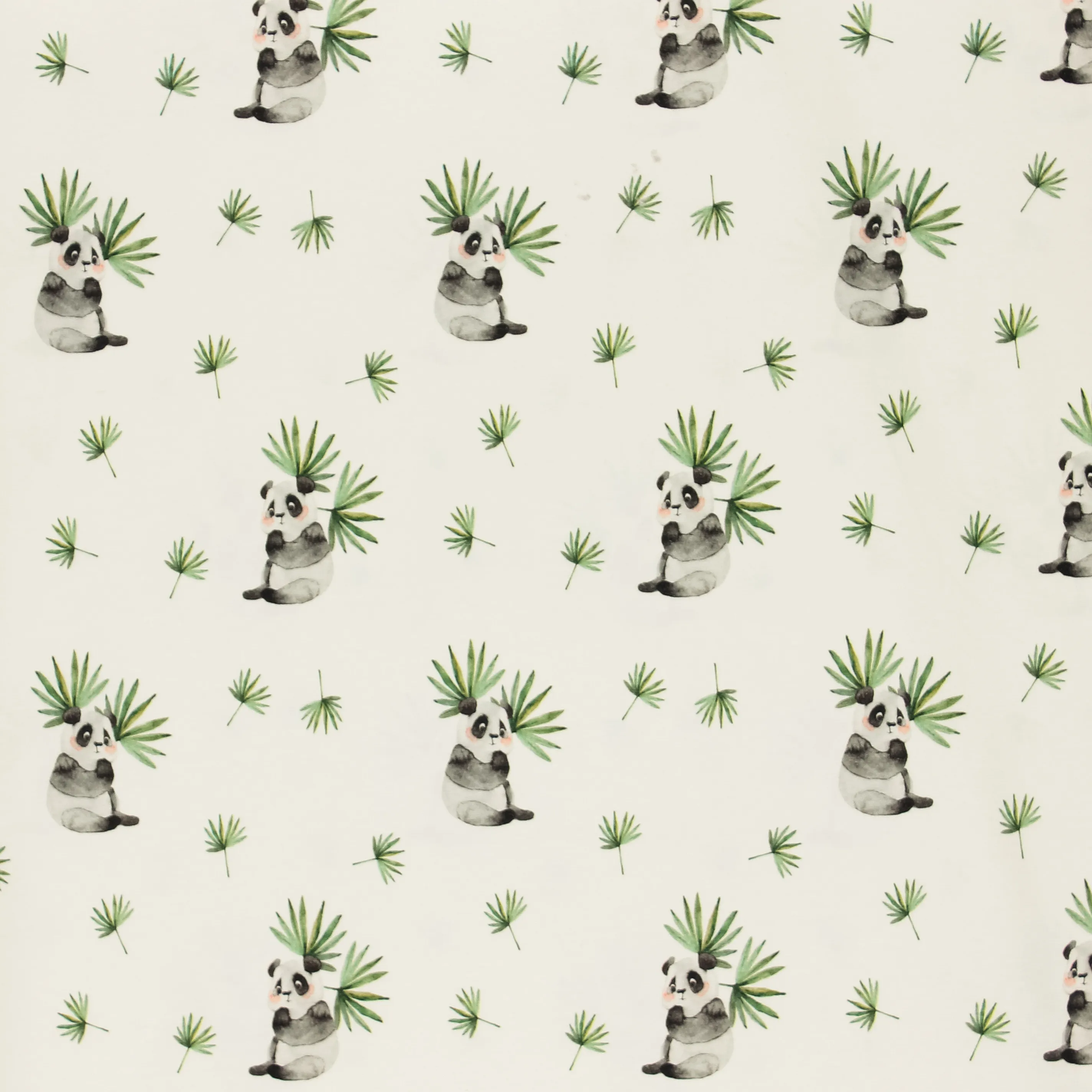 Witte tricot met panda's