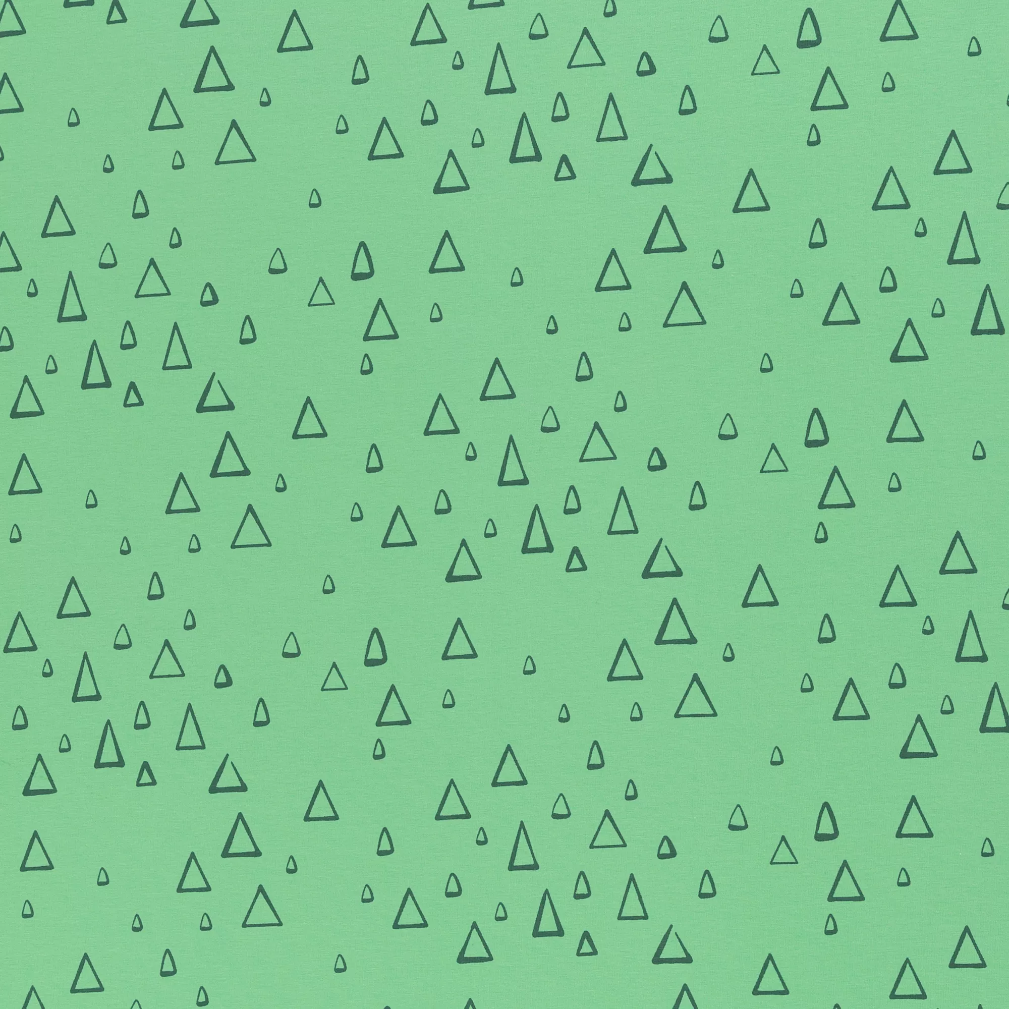 Groene katoen tricot met driehoeken Veronika FS21