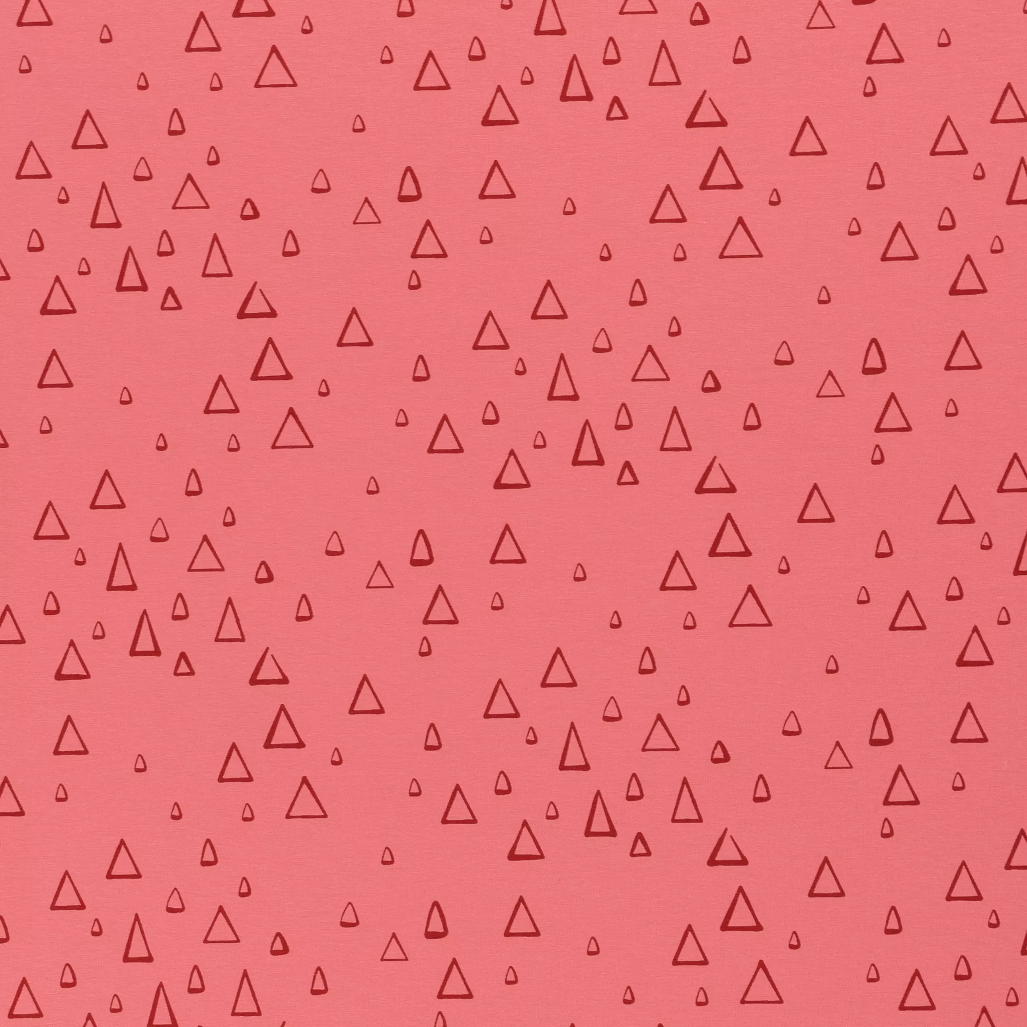 Roze katoen tricot met driehoeken