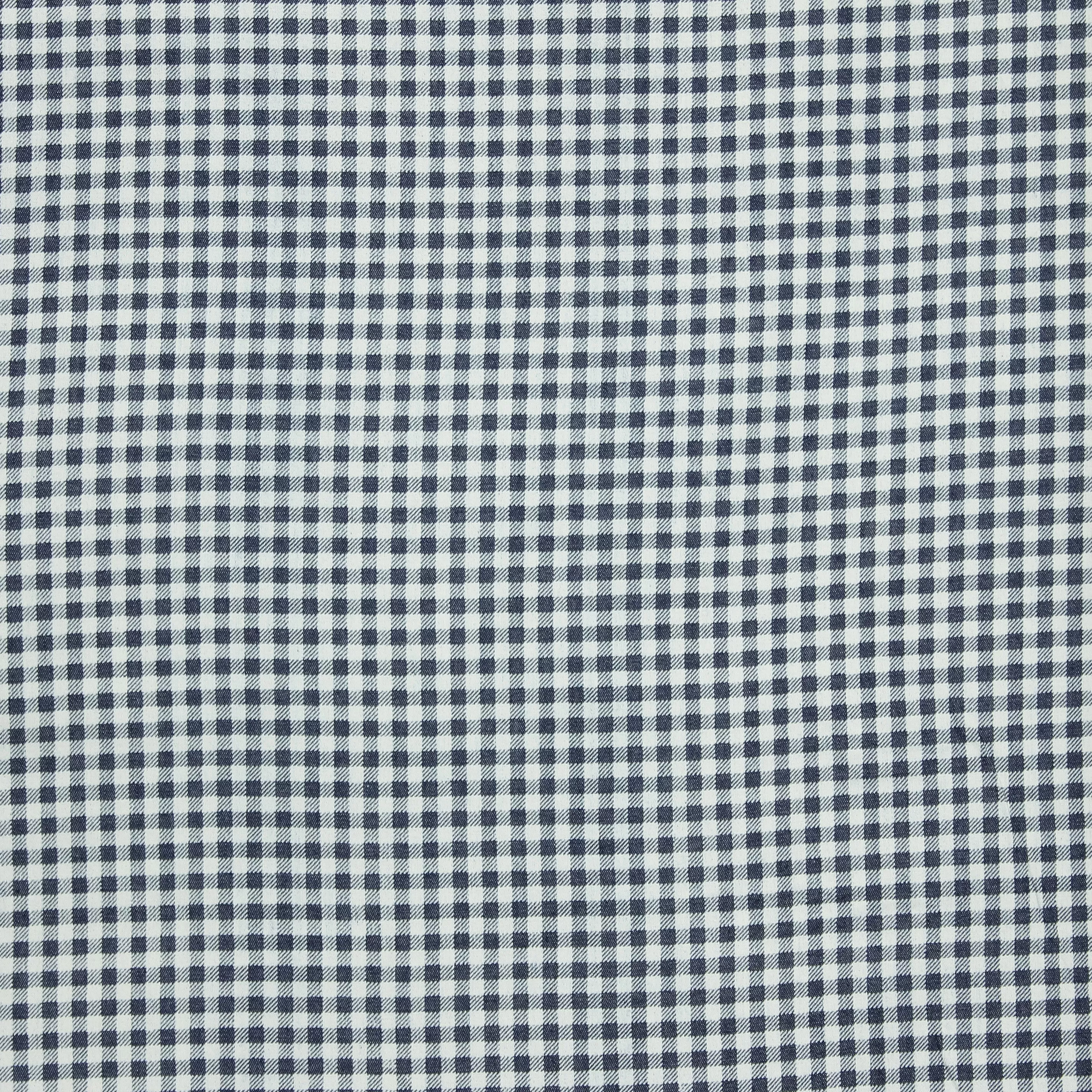 Royal blue denim katoen kleine ruitjes 0.25cm²
