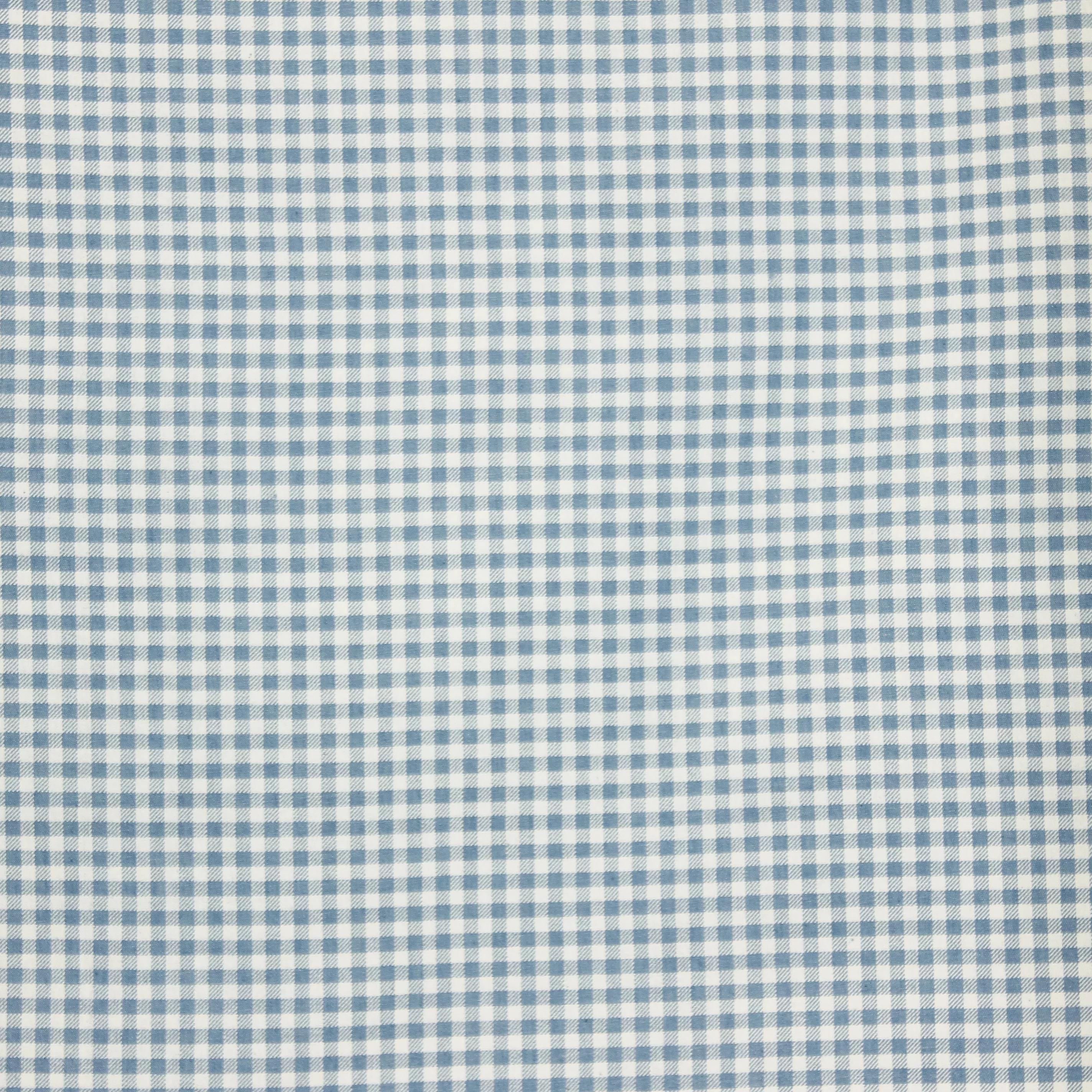 Steel blue katoen met kleine ruitjes 0.25cm²
