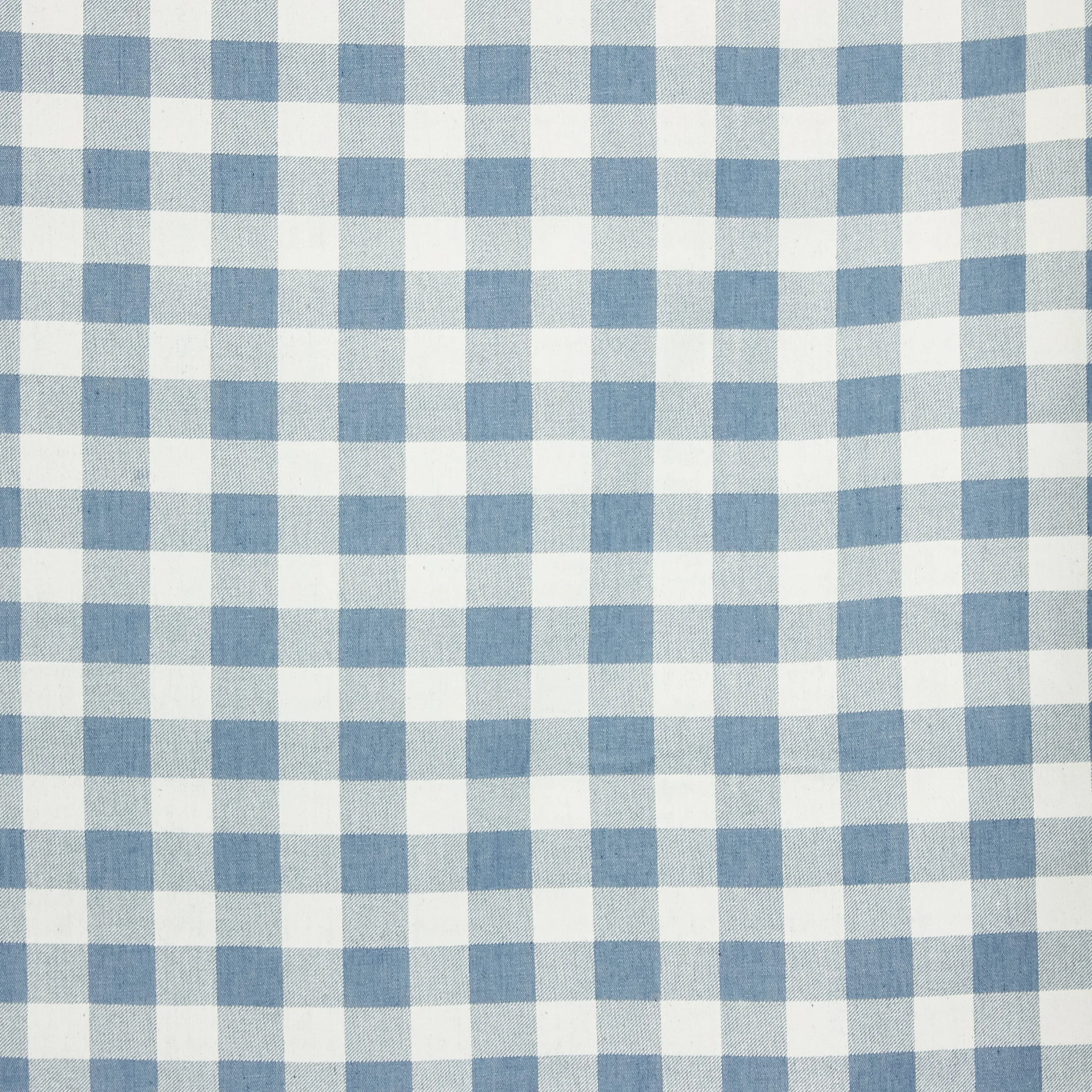 Steel blue katoen met grote ruiten 5.30 cm²