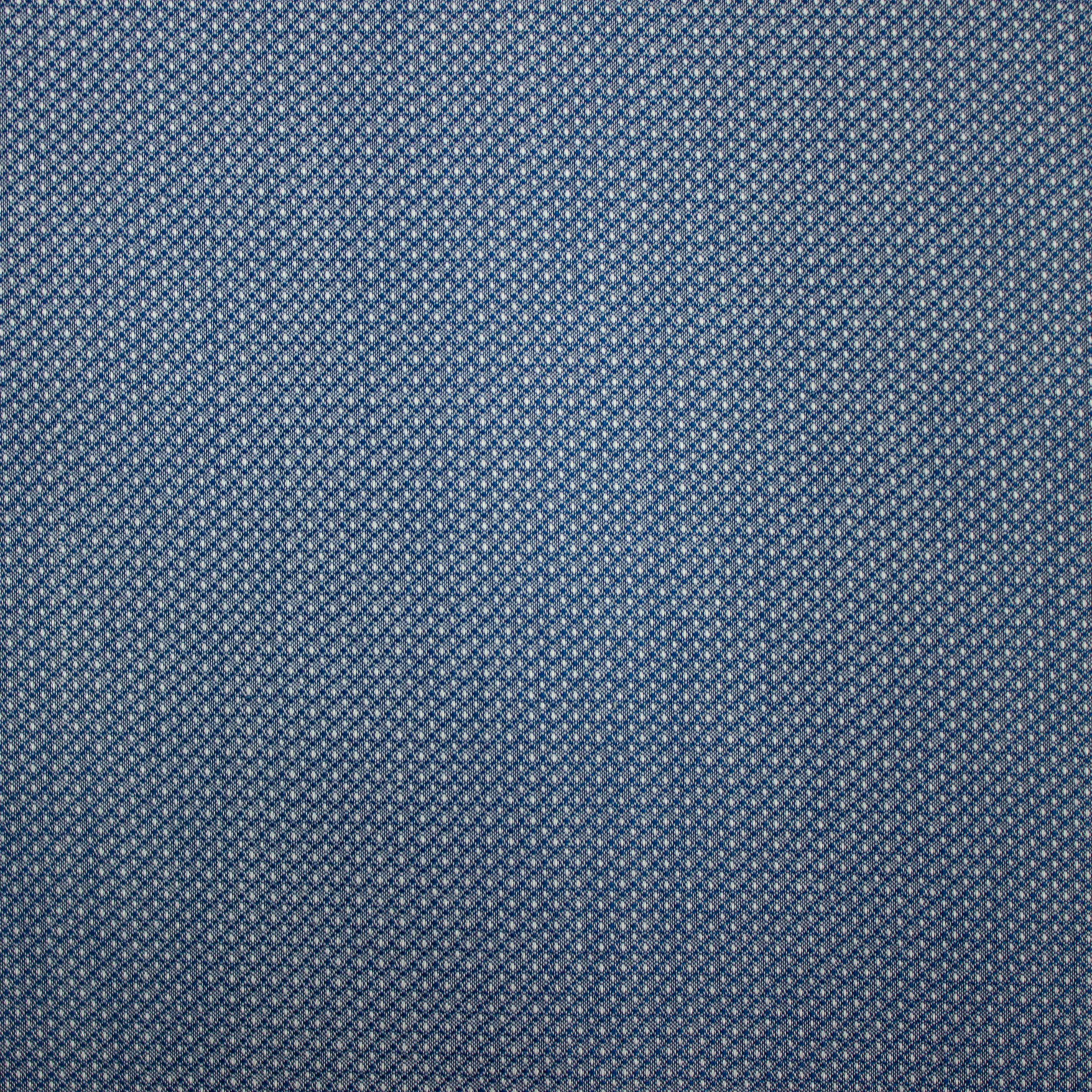Katoen blauw met stippen