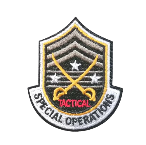 Applicatie - tactical special operations , gele sabels - 5 x 6 cm