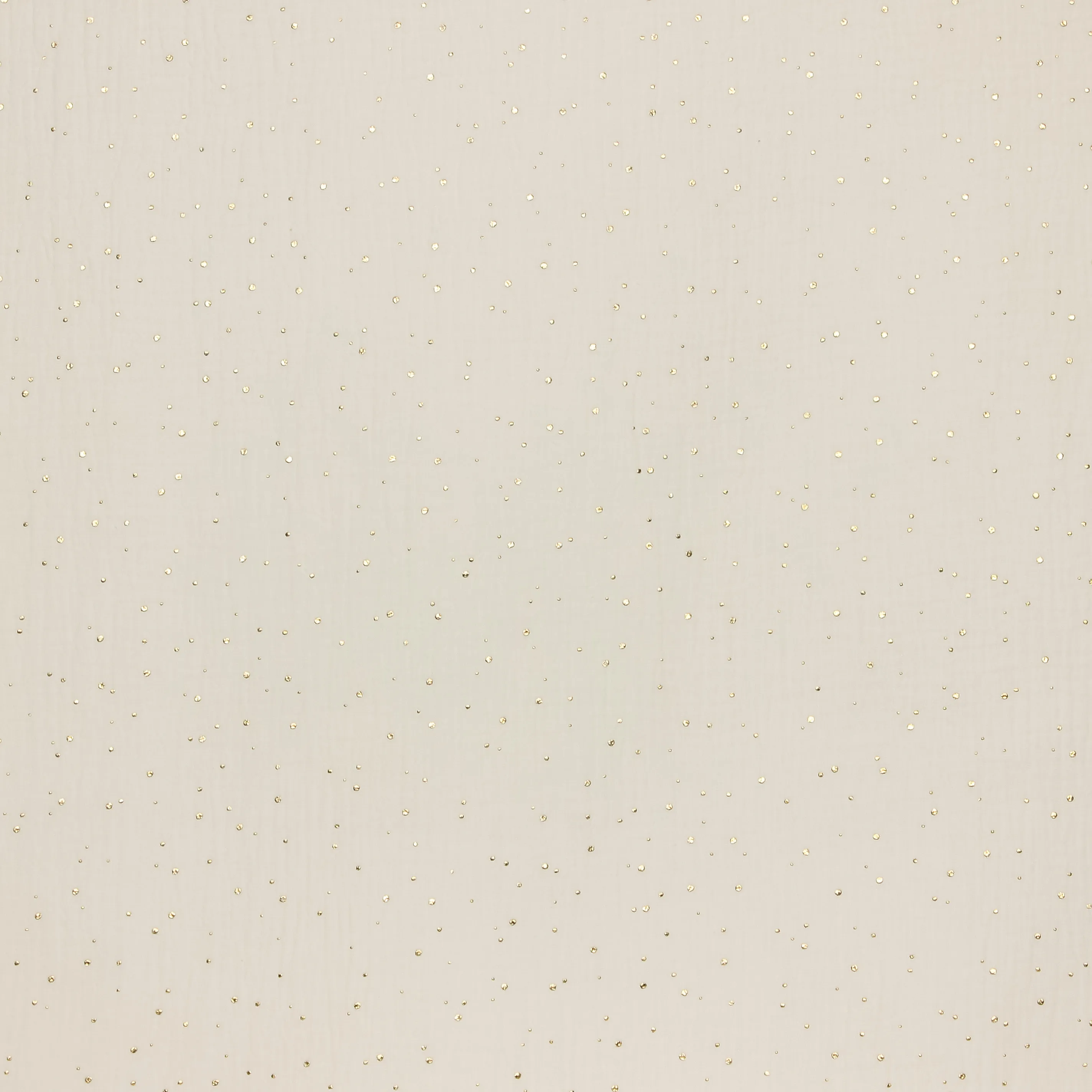 Witte double gauze met gouden stippen