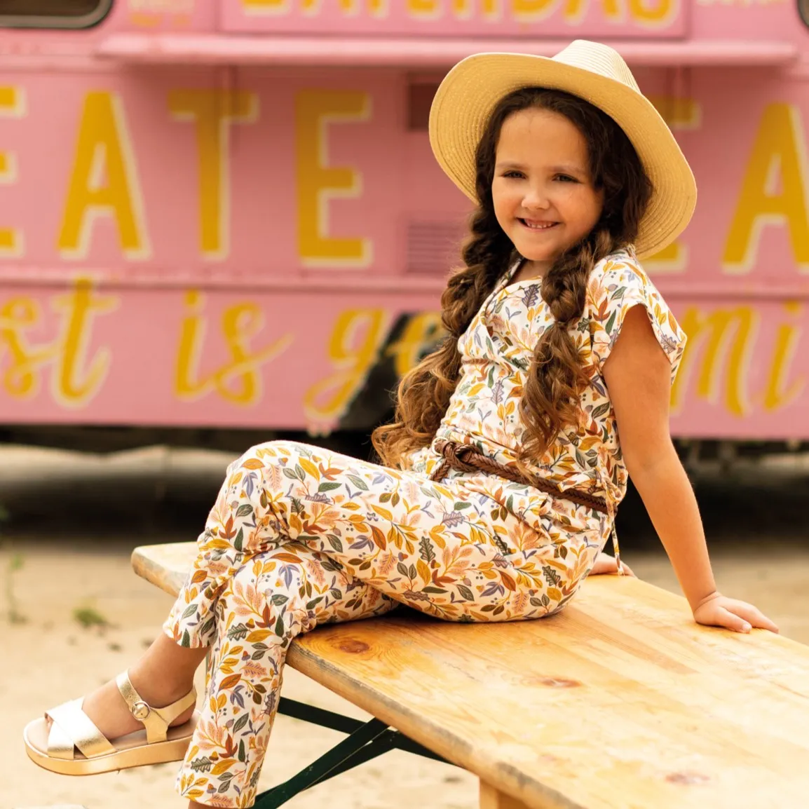 Jumpsuit met bladeren van Poppy - Voordeelpakket