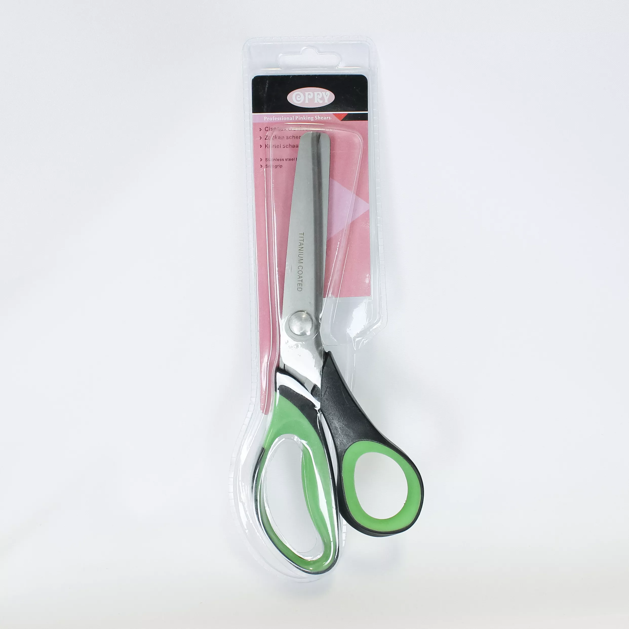 Kartelschaar 'Opry Professional Pinking Shears' soft grip - groen