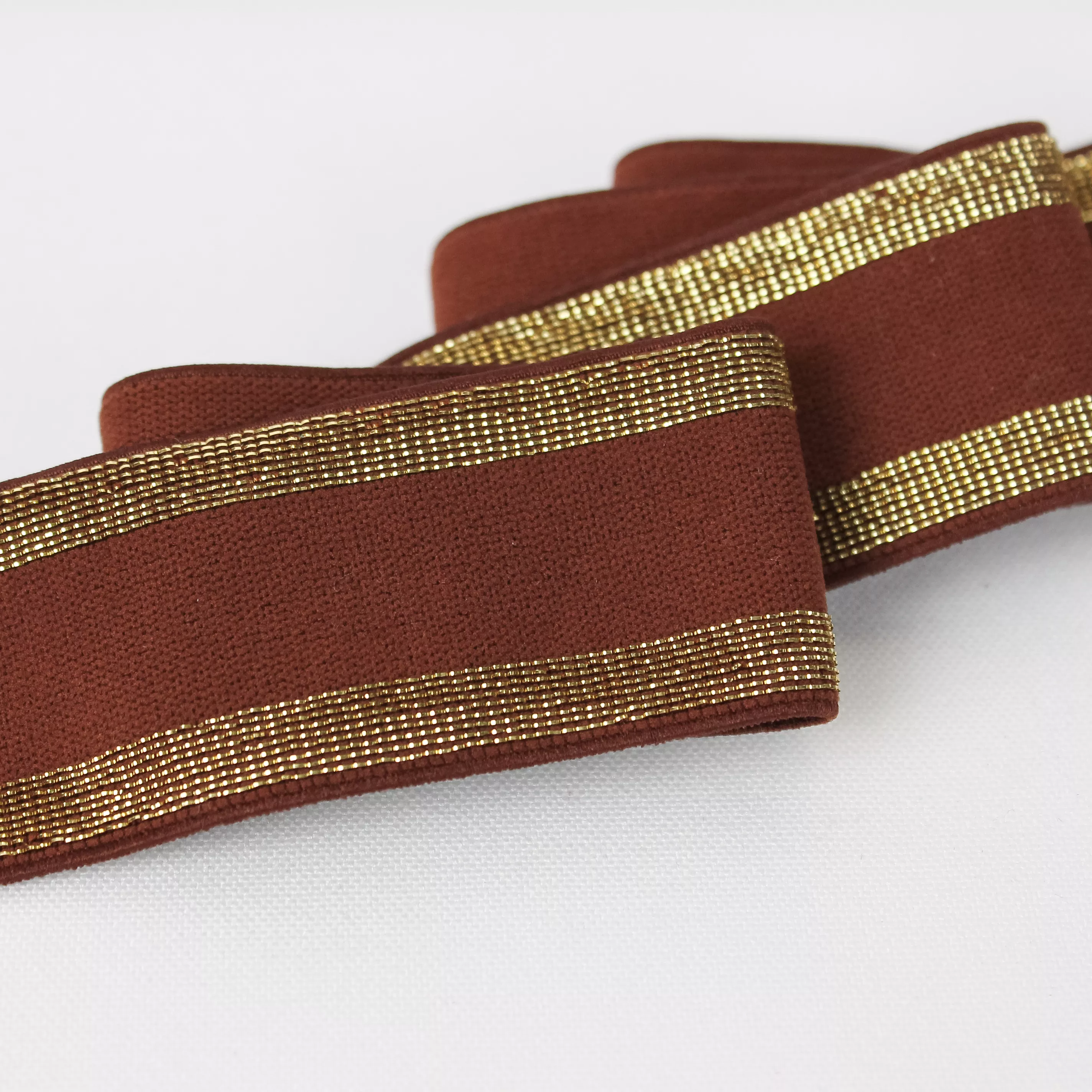 Elastiek gestreept Rust 35mm - Atelier Brunette