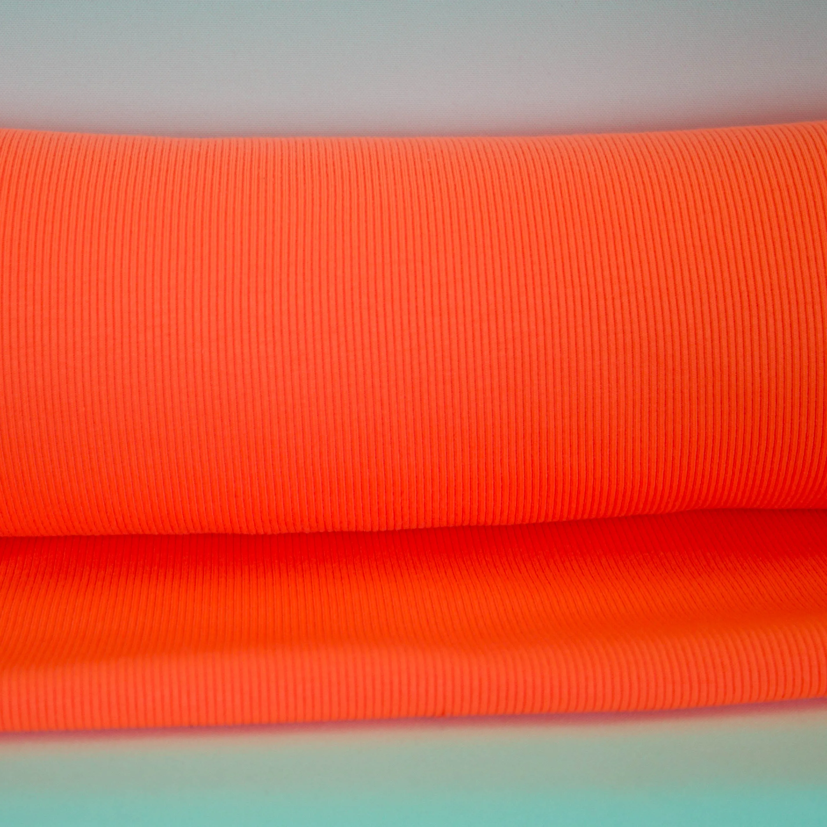 Boordstof rib neon oranje
