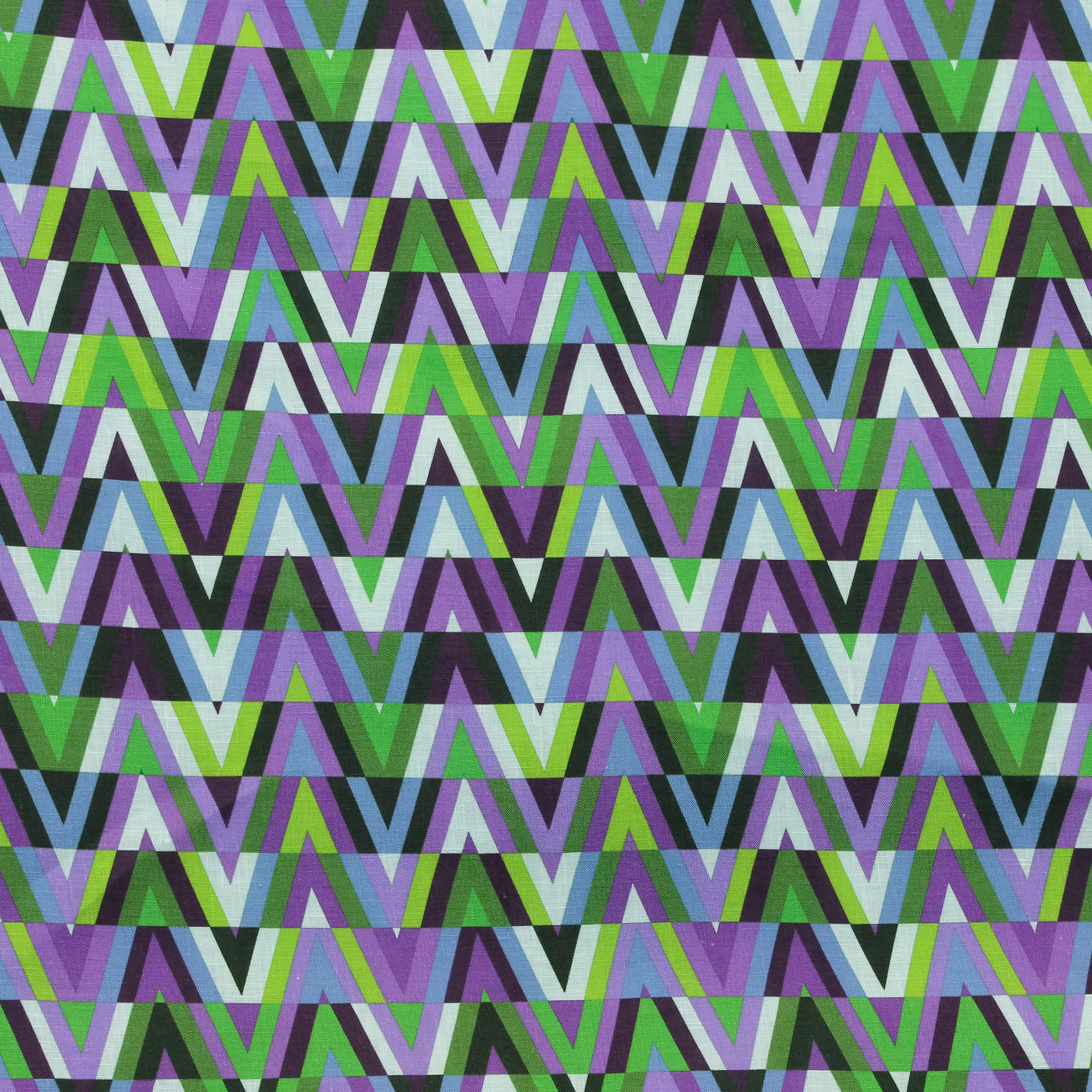 Linnen met geometrische print - paars/groen - Alta Moda