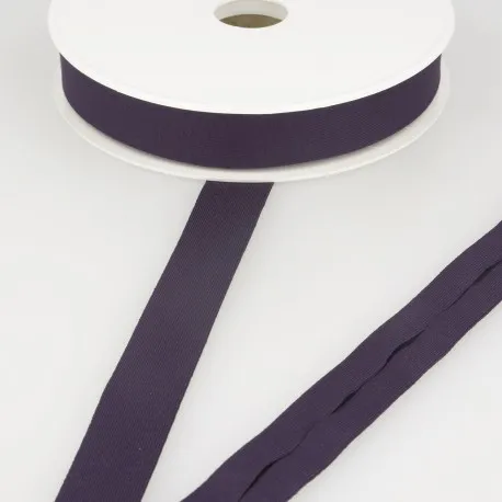 Biais - rekbare viscose 2 cm - donkerpaars / pruim