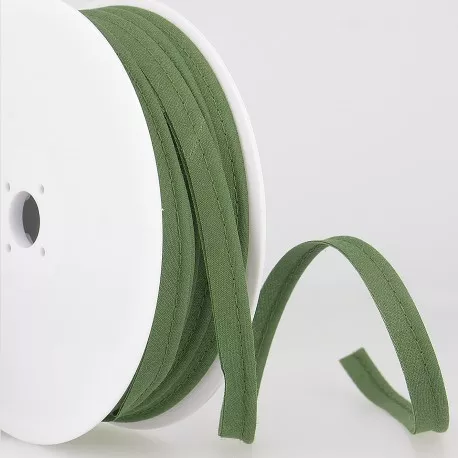 Olijfgroene paspelband / piping - 2 mm dikte - 10 mm breed