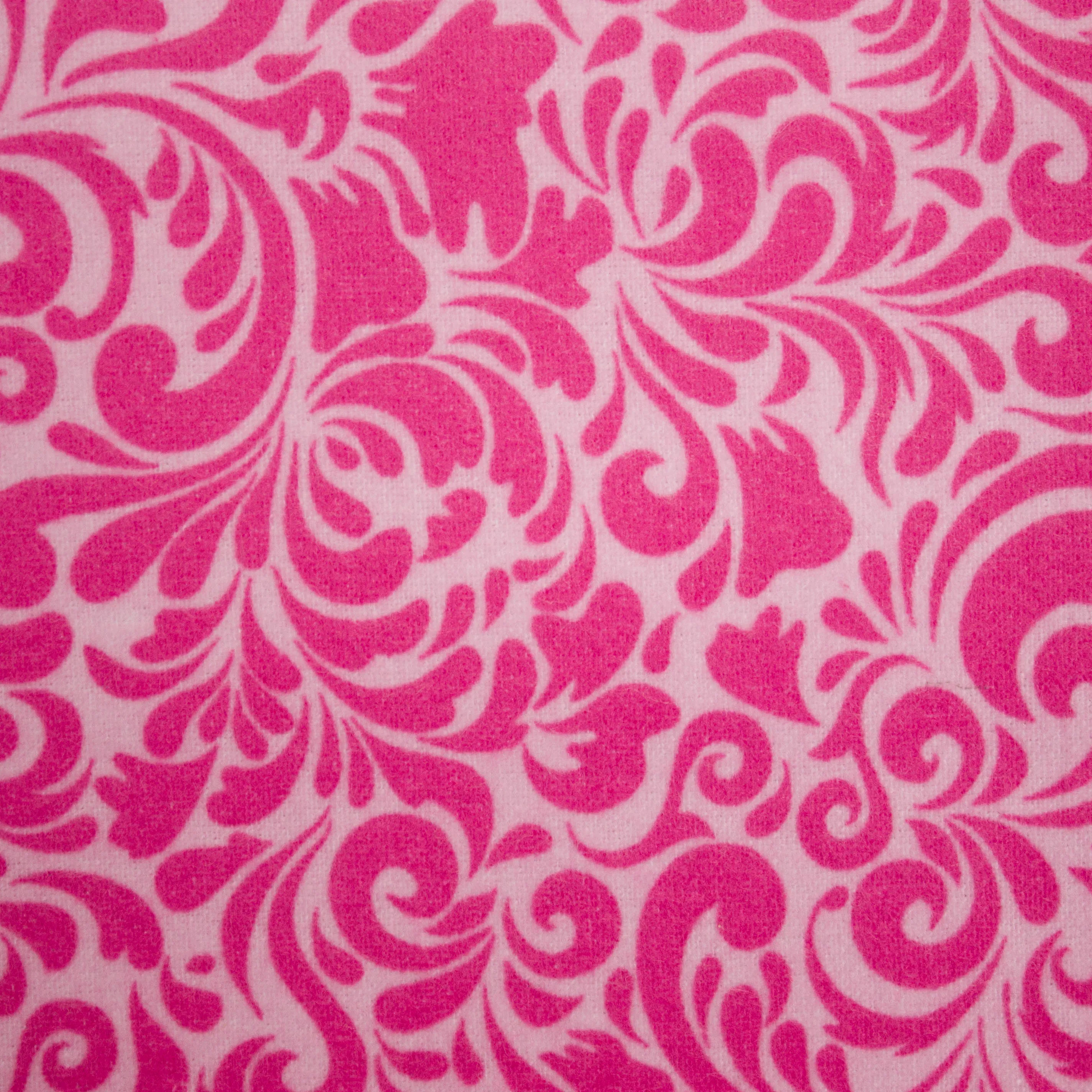 Flanel roze paisley