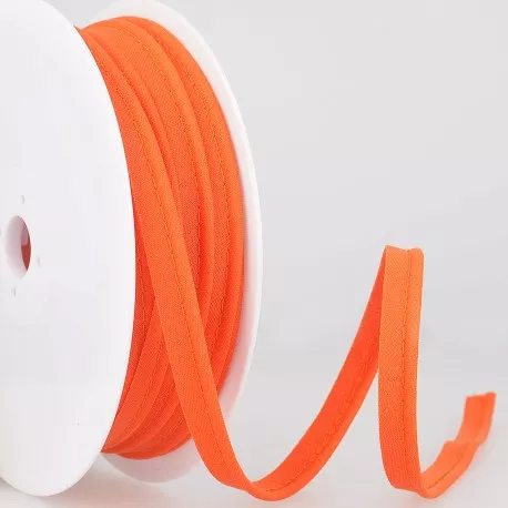 Oranje paspelband / piping - 2 mm dikte - 10 mm breed