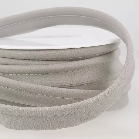 Grijze paspelband / piping - 5 mm dikte - 18 mm breed