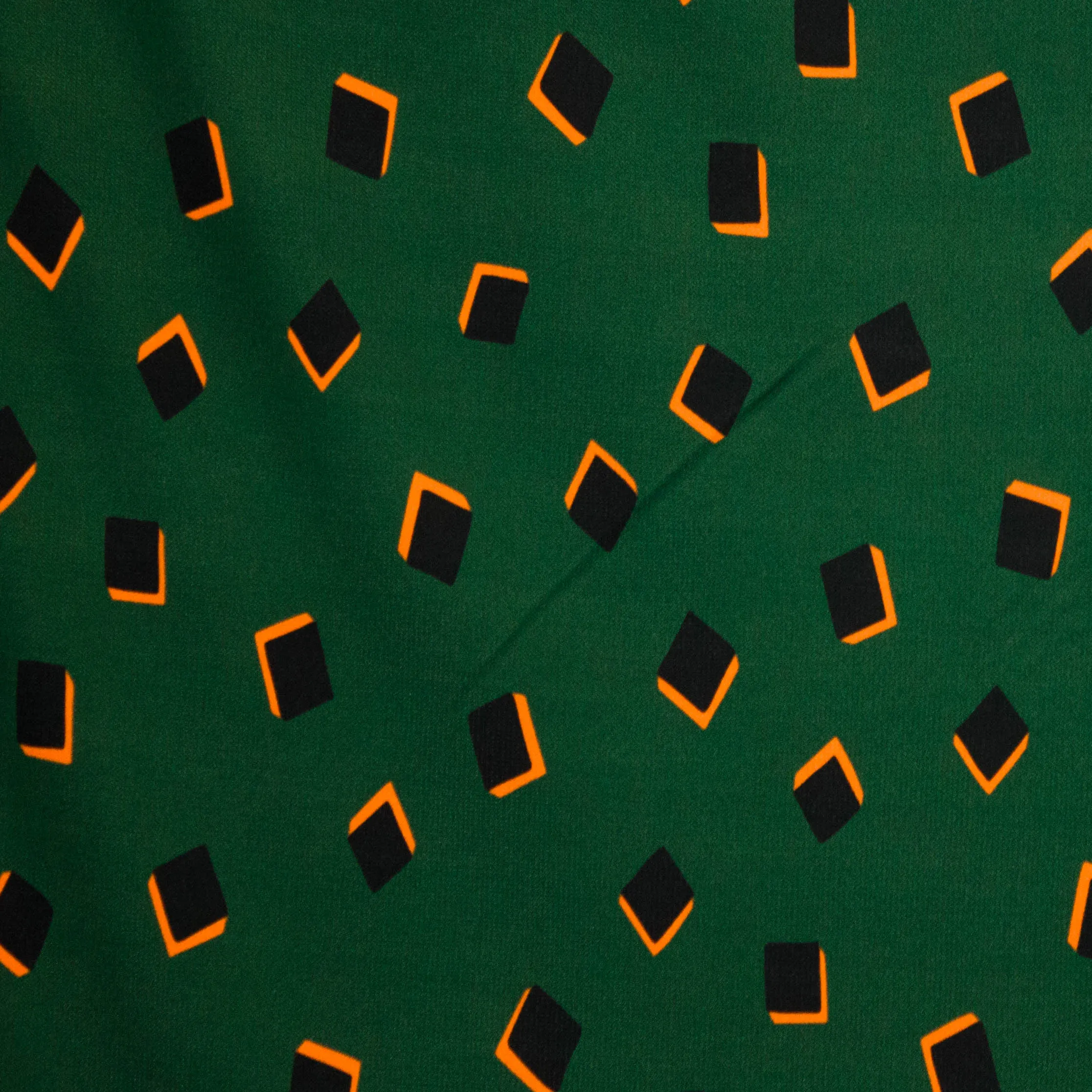 Viscose crêpe tricot groen met blokjes