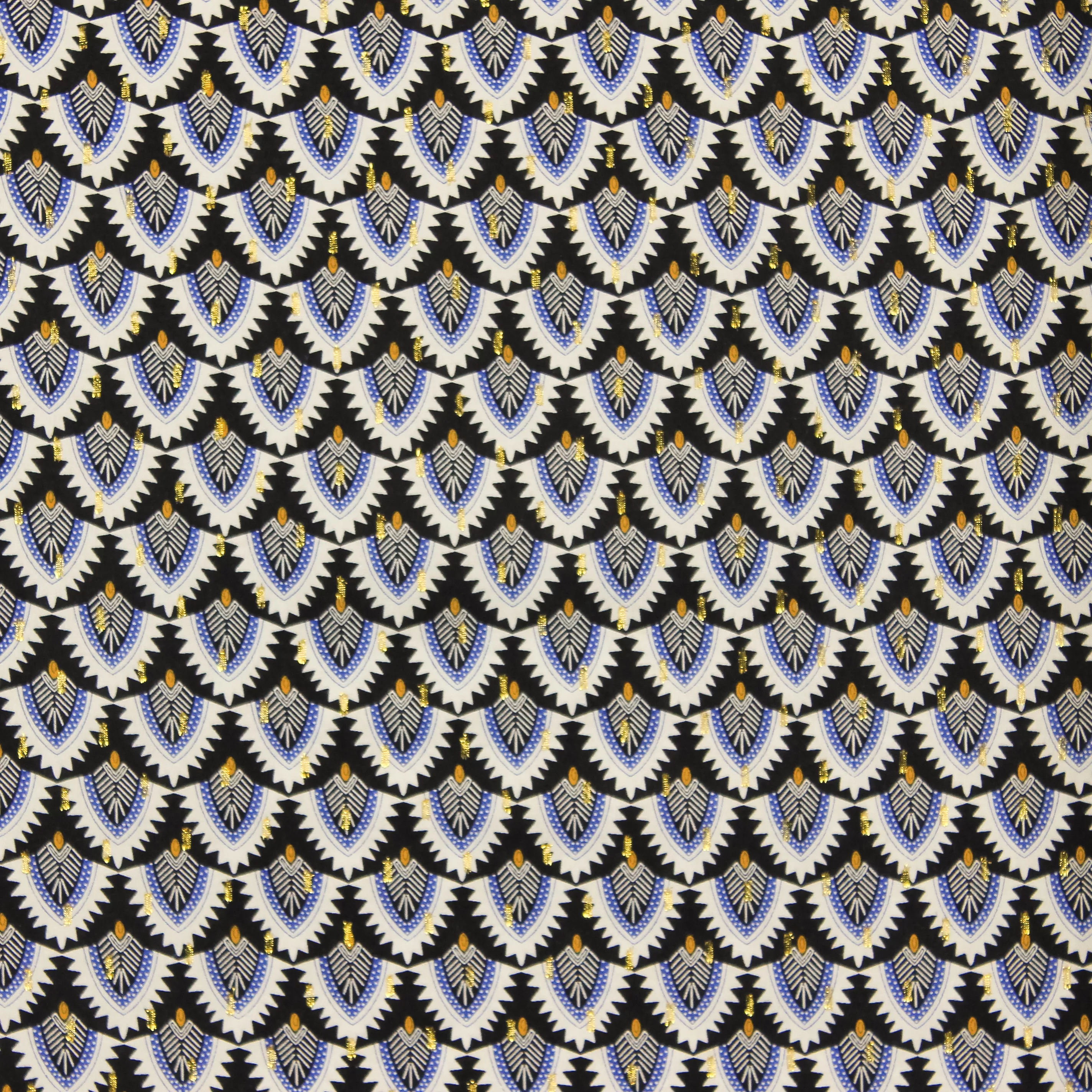 Viscose lurex zwart met patroon en glinstering - Penelope -