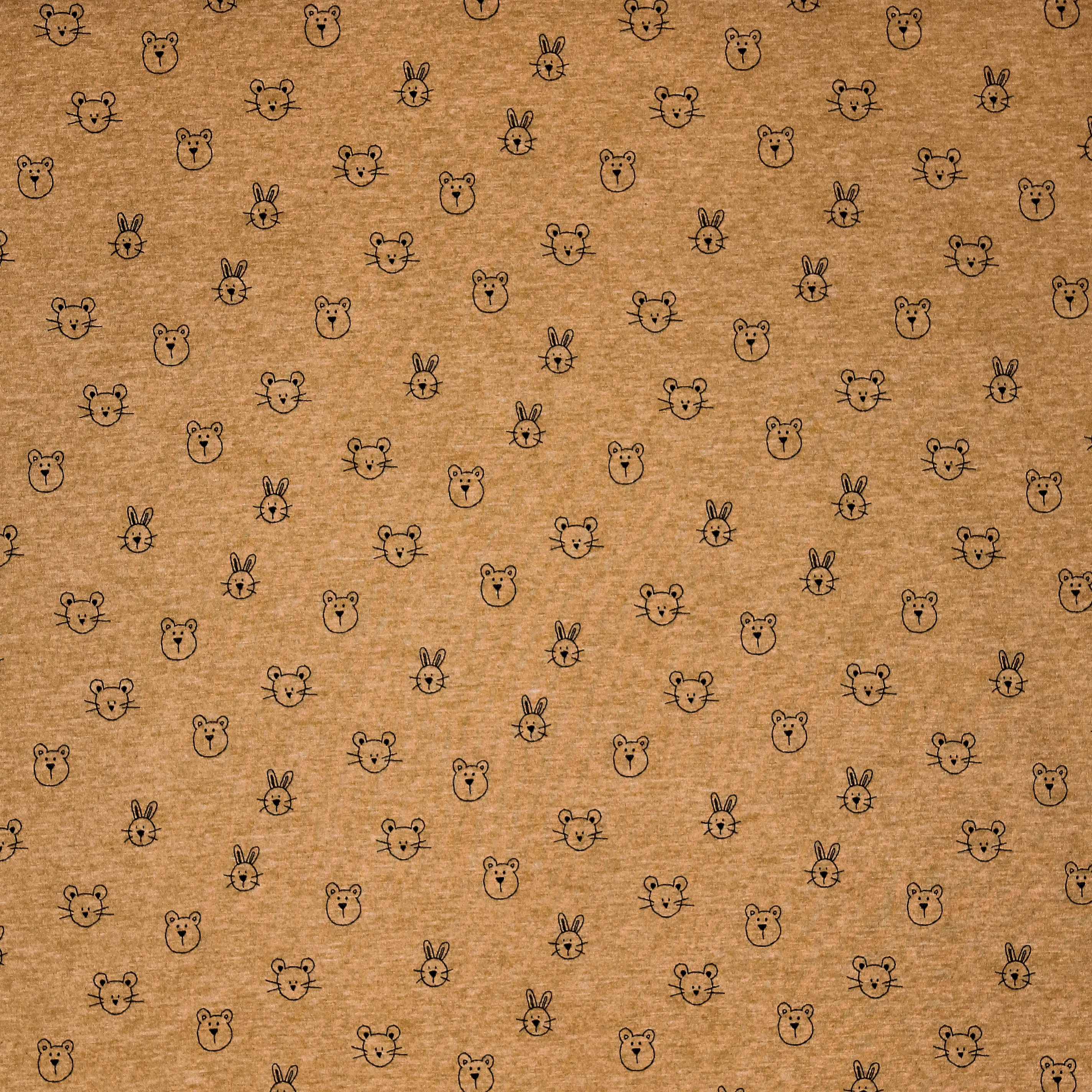Tricot bruin met diertjes - Poppy
