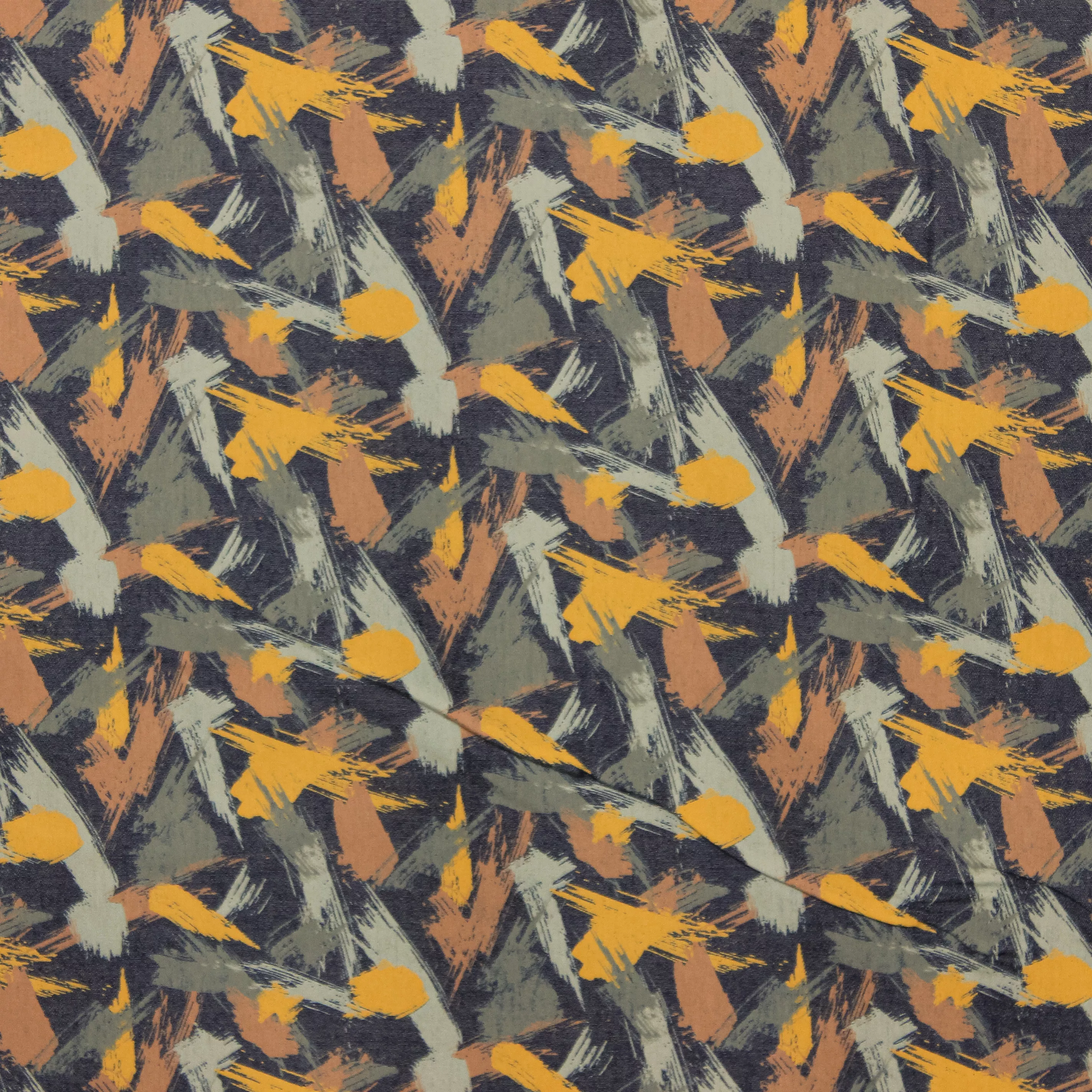 Katoen met geborstelde camouflageprint