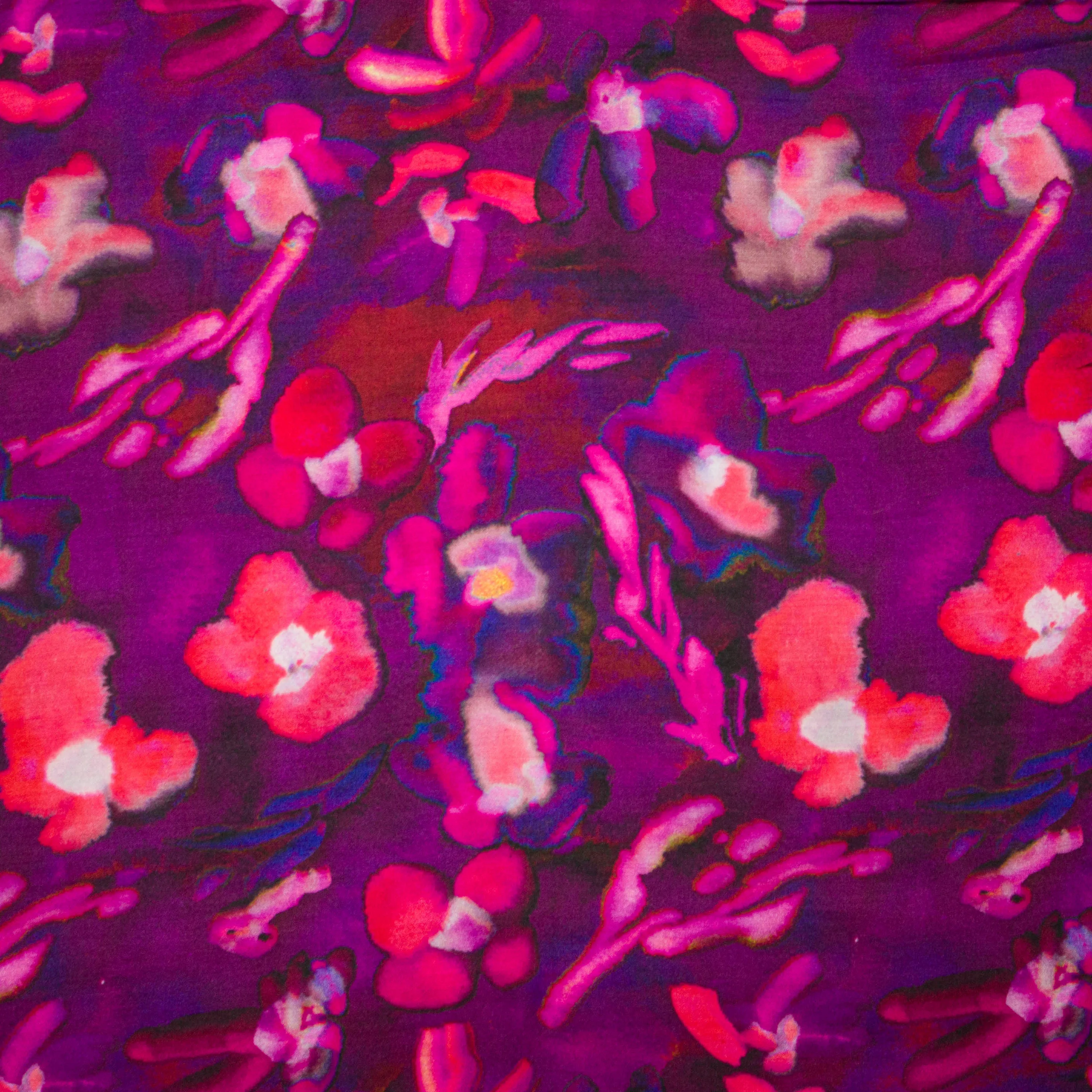 Viscose satijn paars / roze