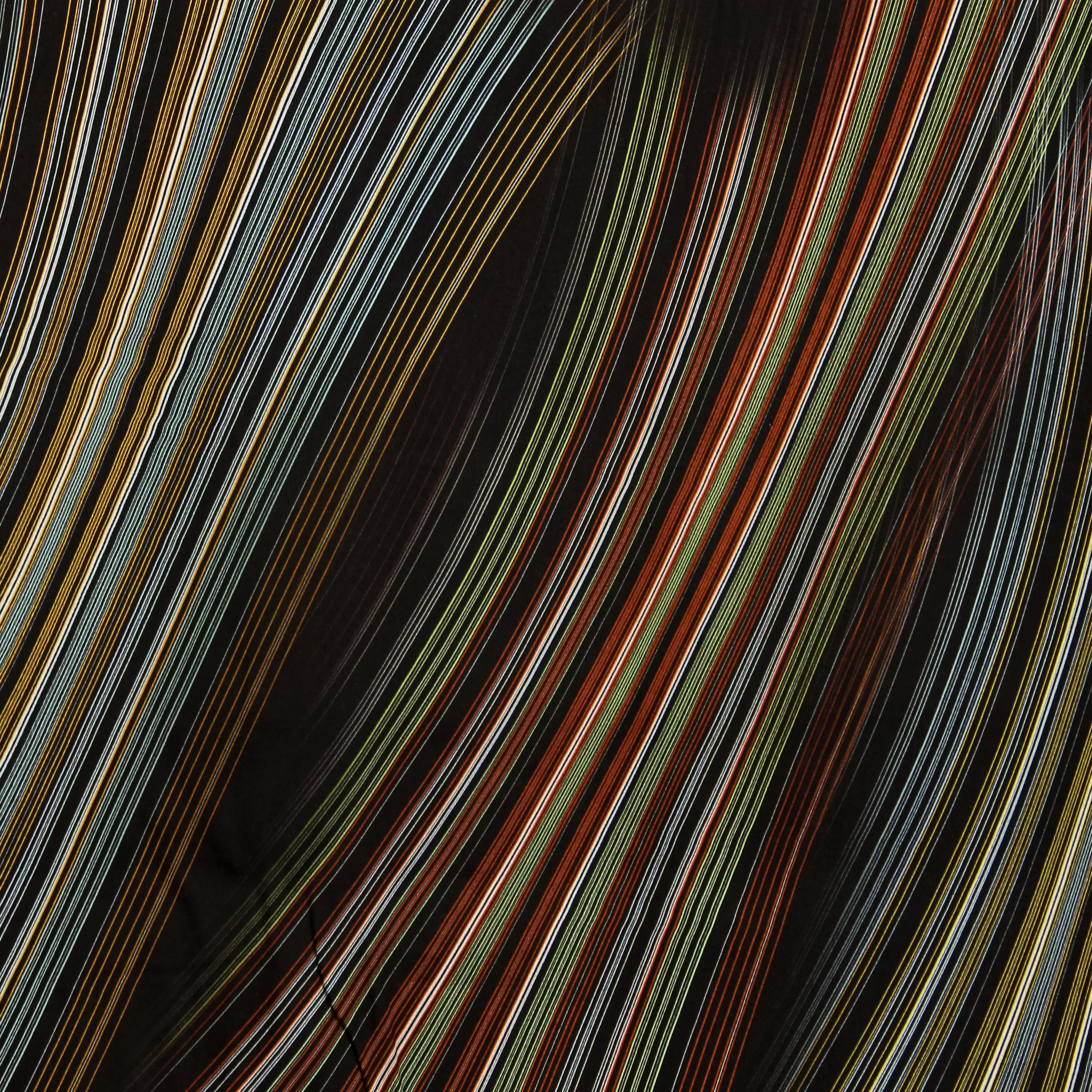 Viscose zwart met gekleurde lijnen