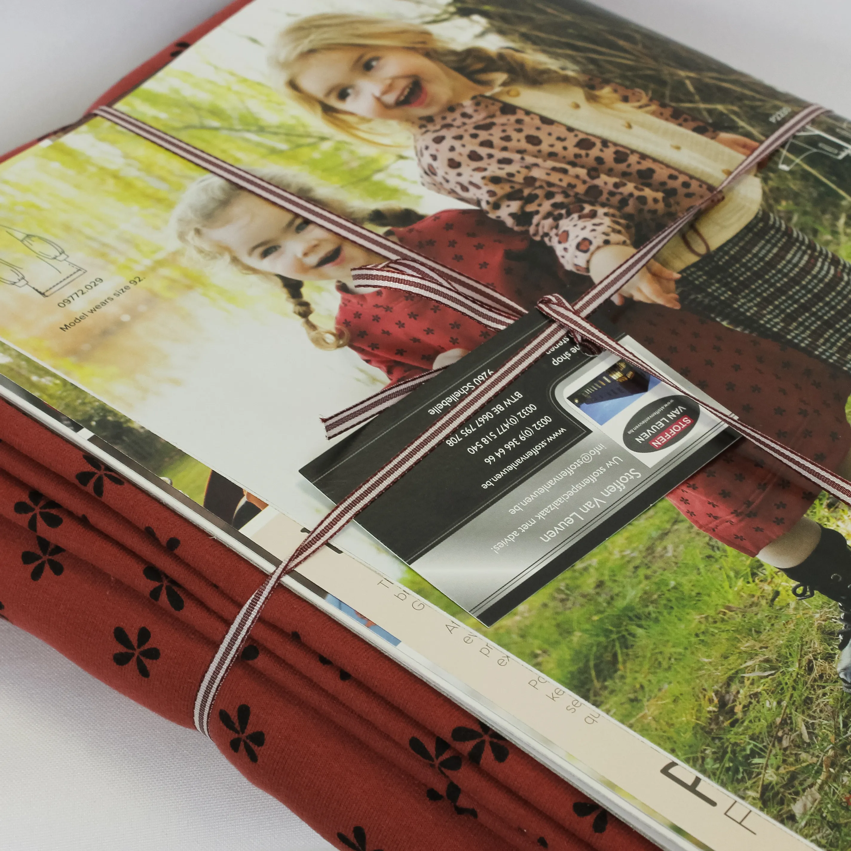 Voordeelpakket rood jurkje met bloemetjes - Poppy