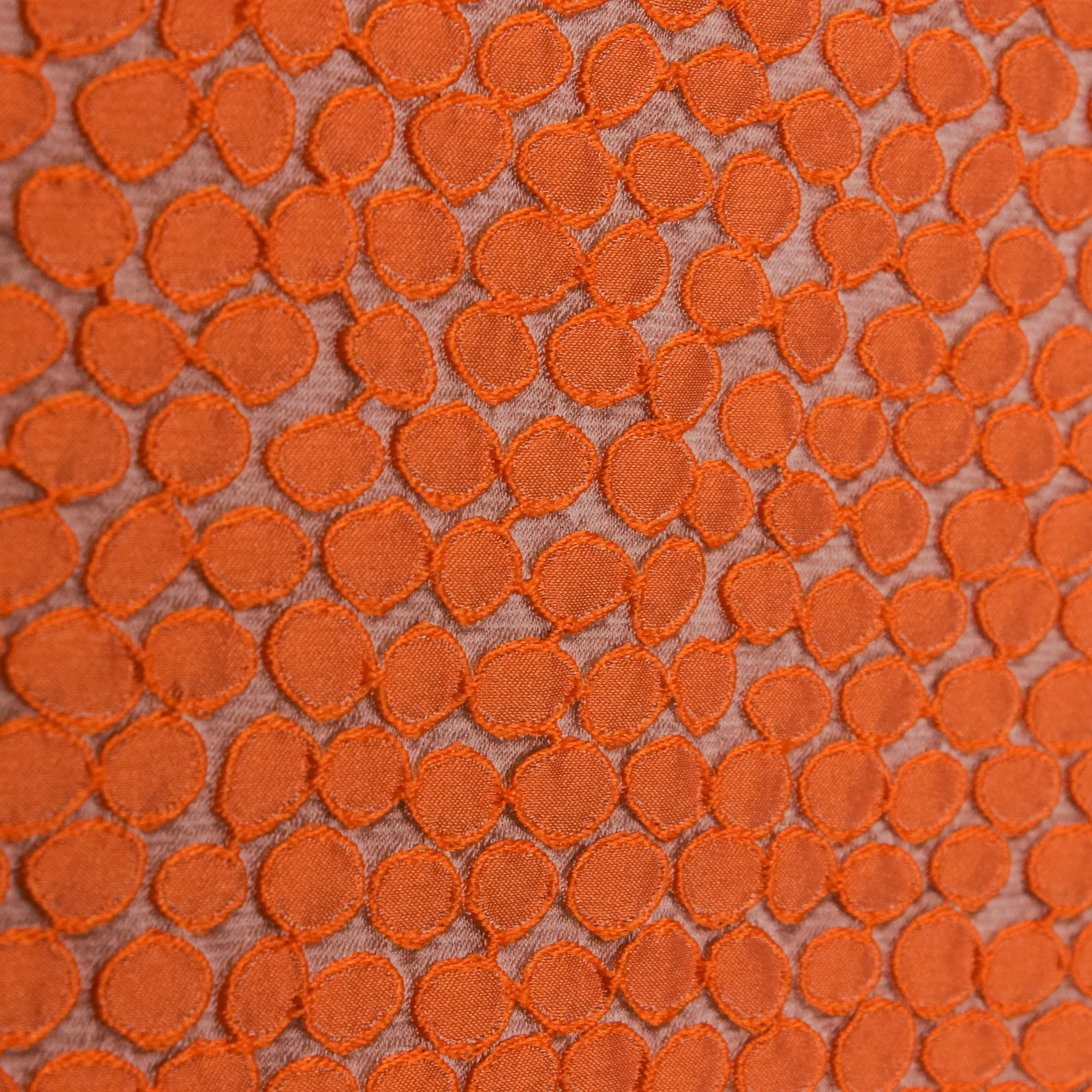 Jacquard oranje met bolletjes