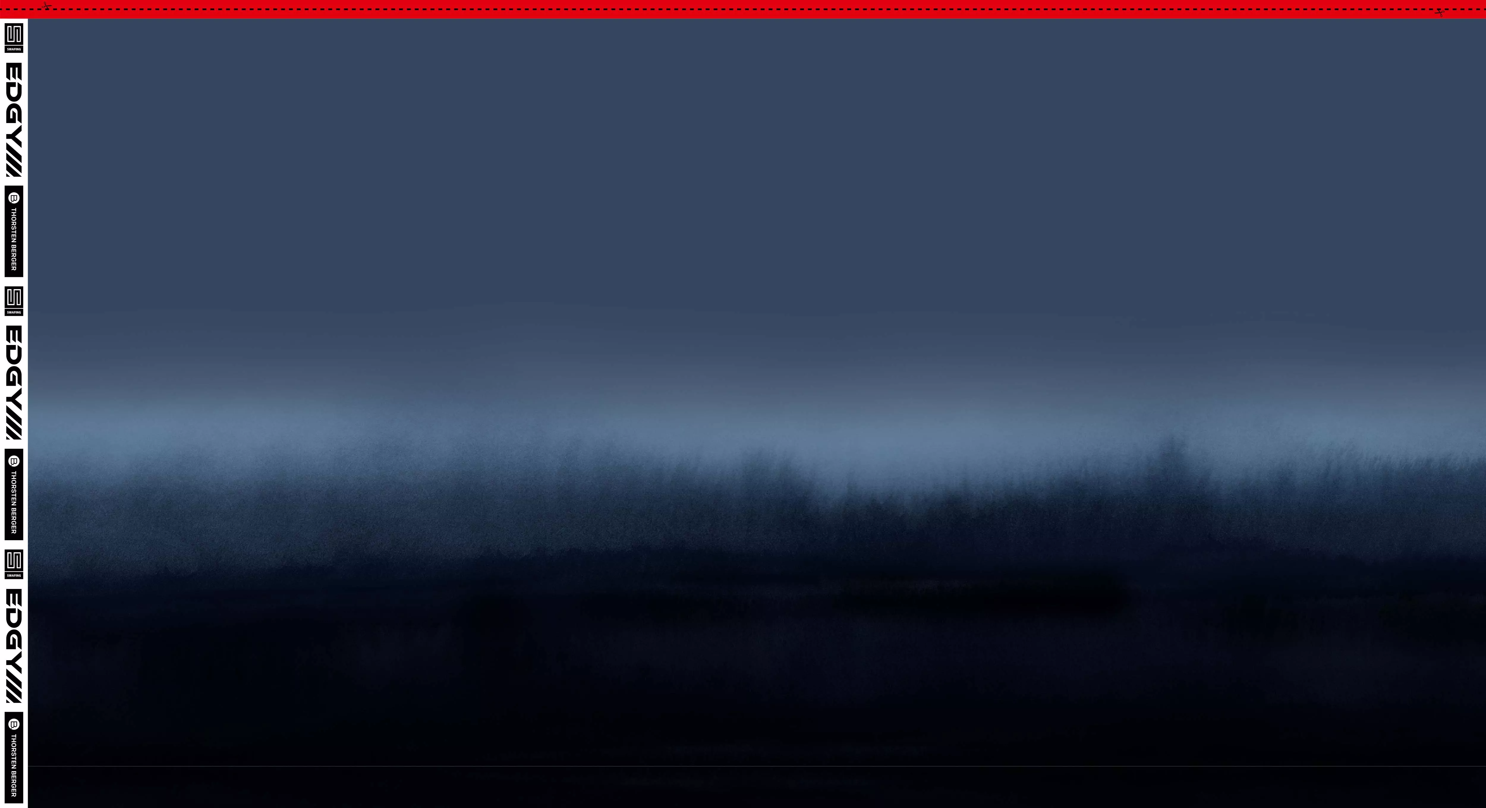 Paneel french terry blauw 'Sunset'
