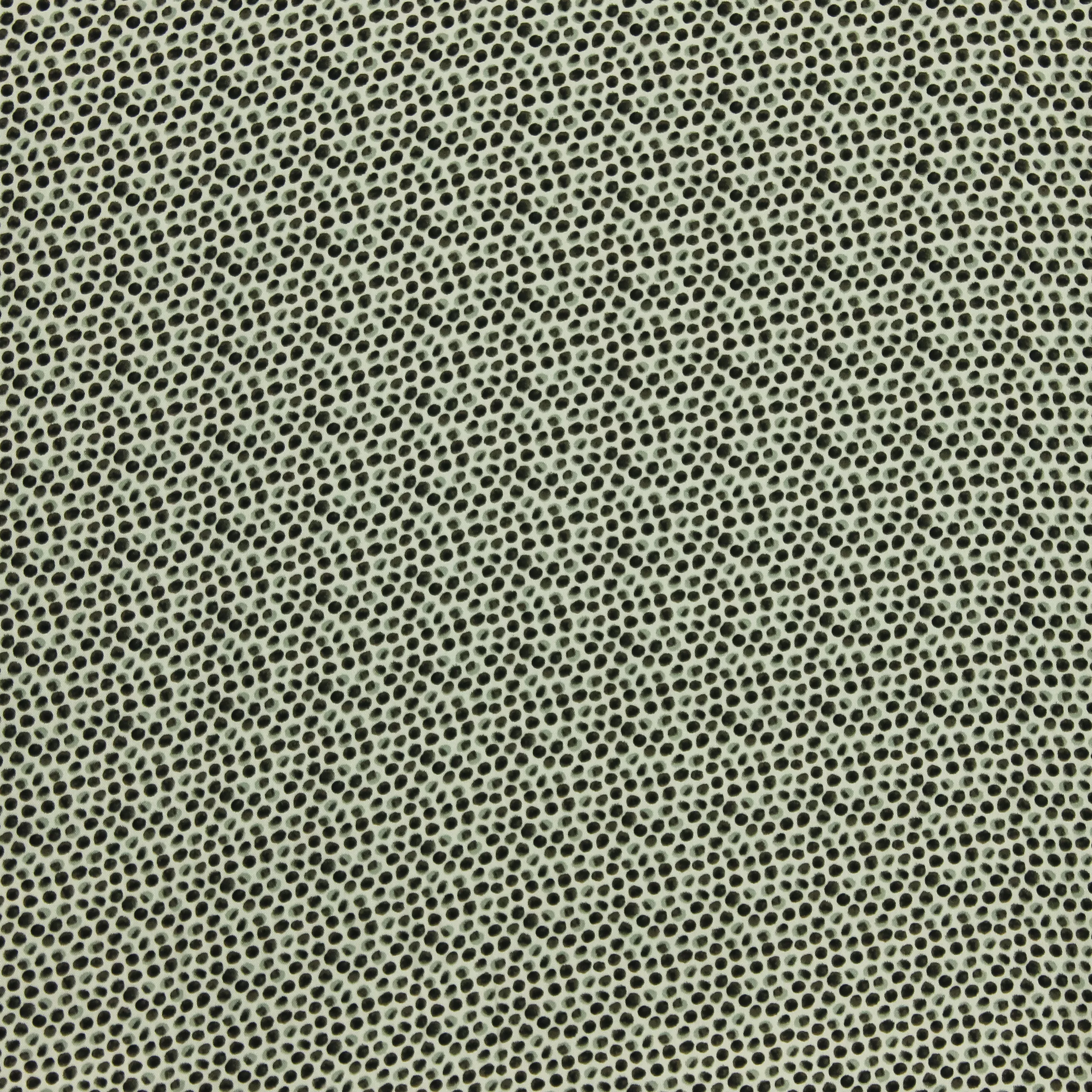 Viscose twill wit met groen/zwarte bolletjes