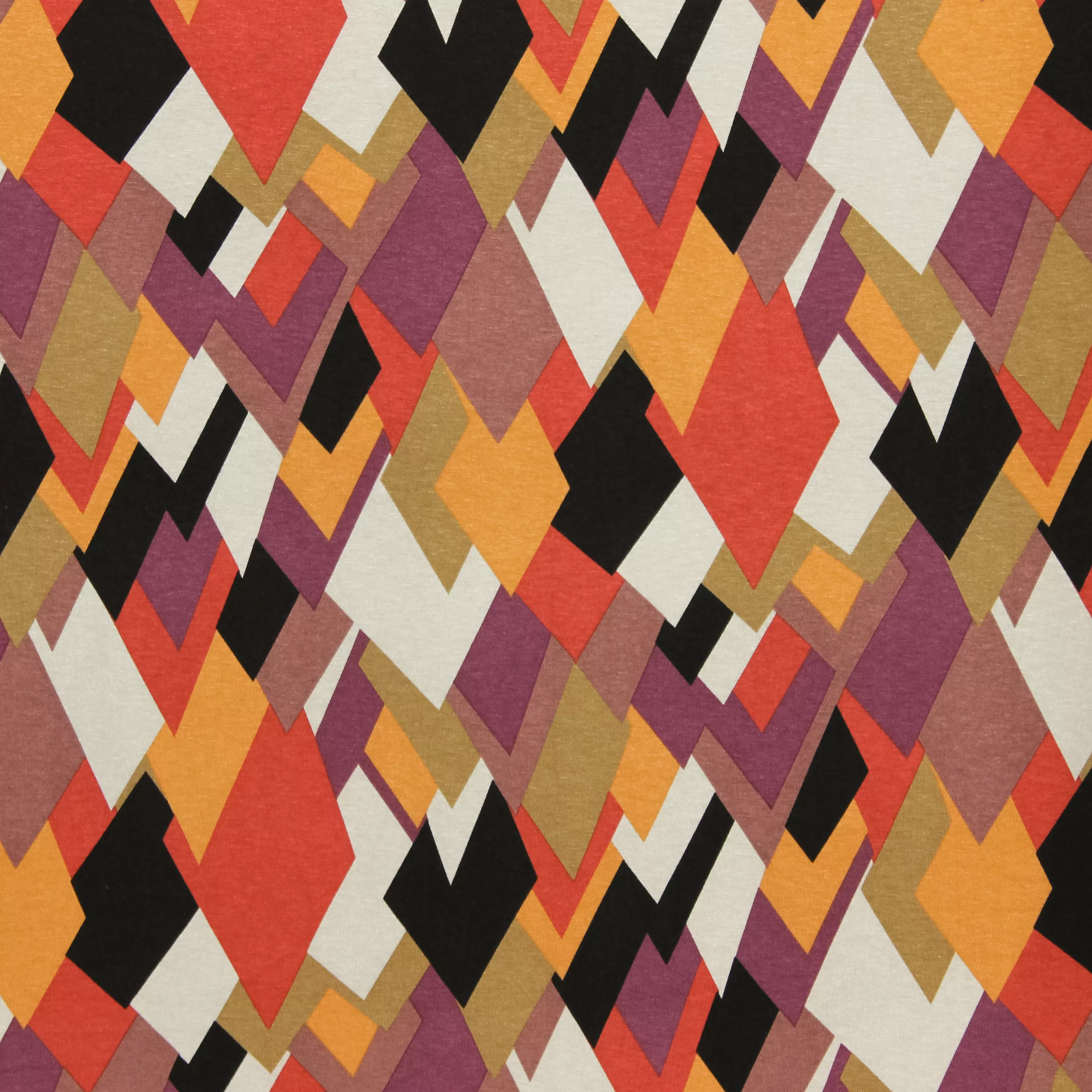 Viscose tricot met multicolour ruiten
