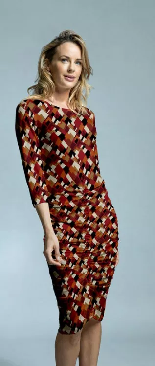 Viscose tricot met multicolour ruiten