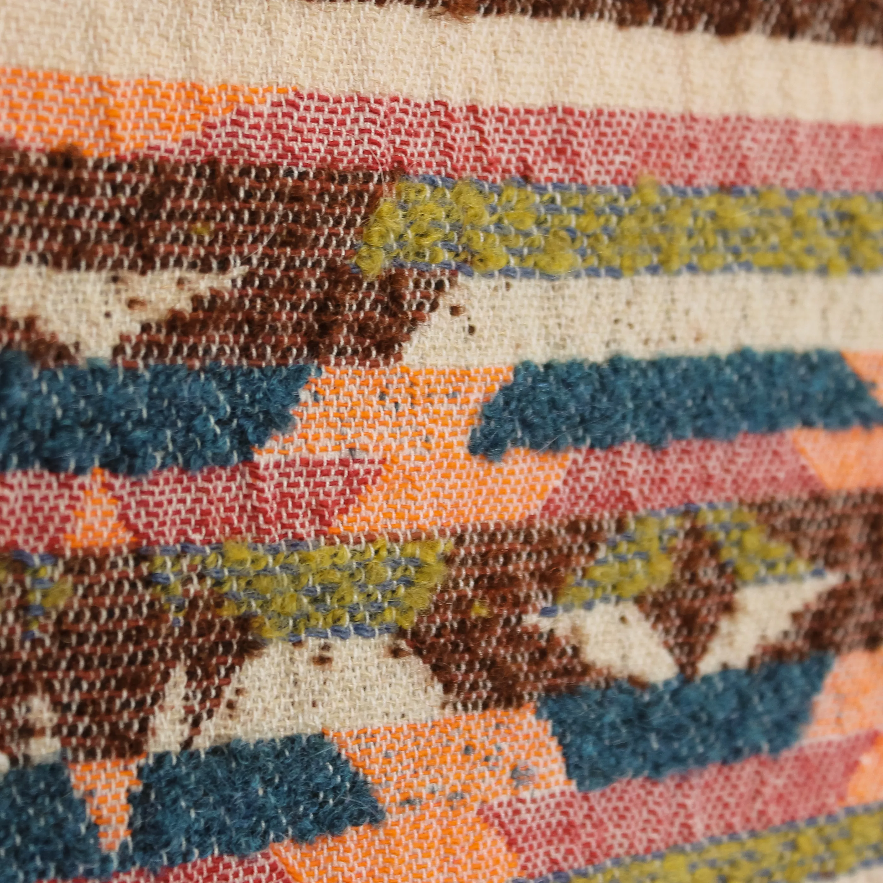 Jacquard met bouclette structuur in katoenmengeling - La Maison Victor