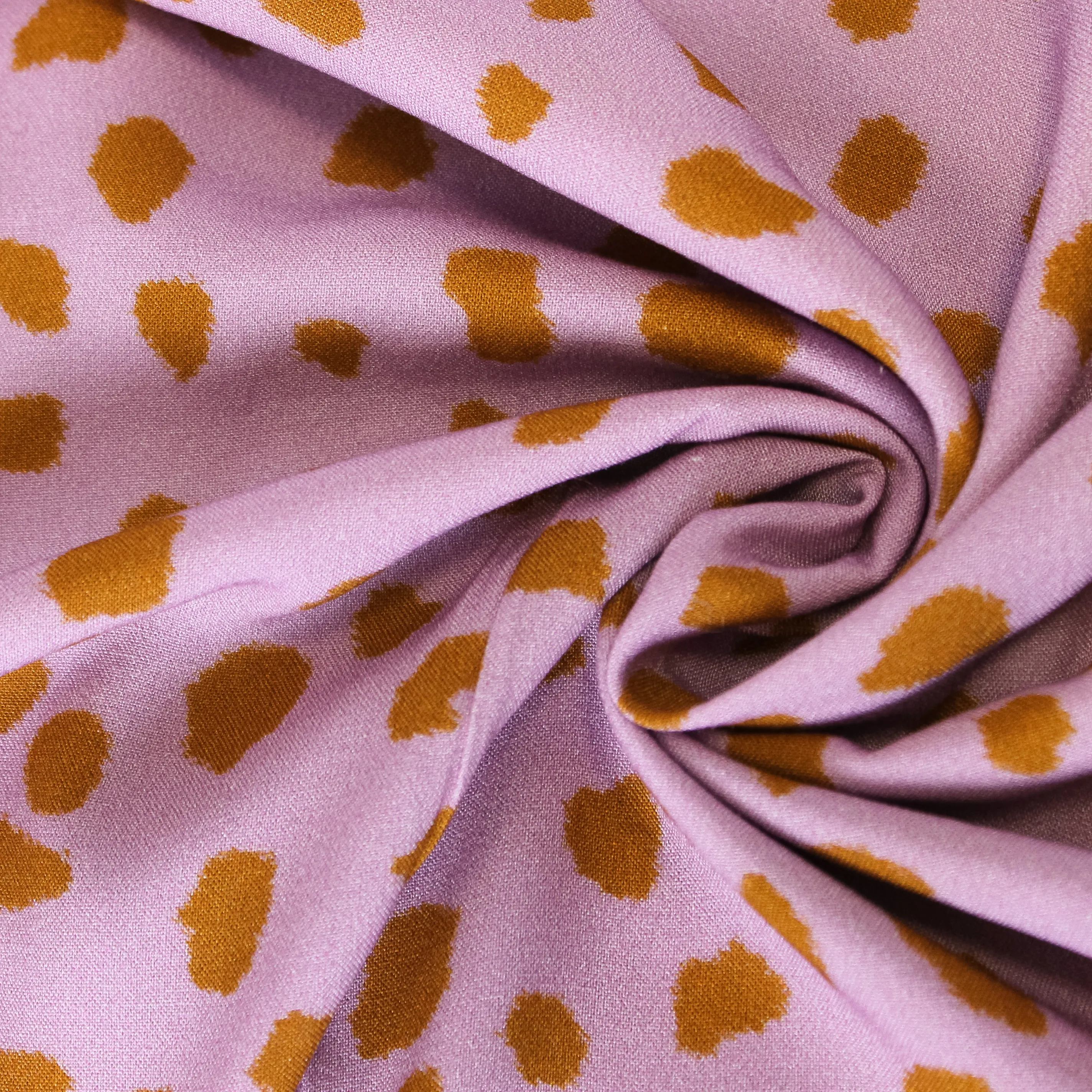 Viscose lila met lichtbruine bollen  - La Maison Victor
