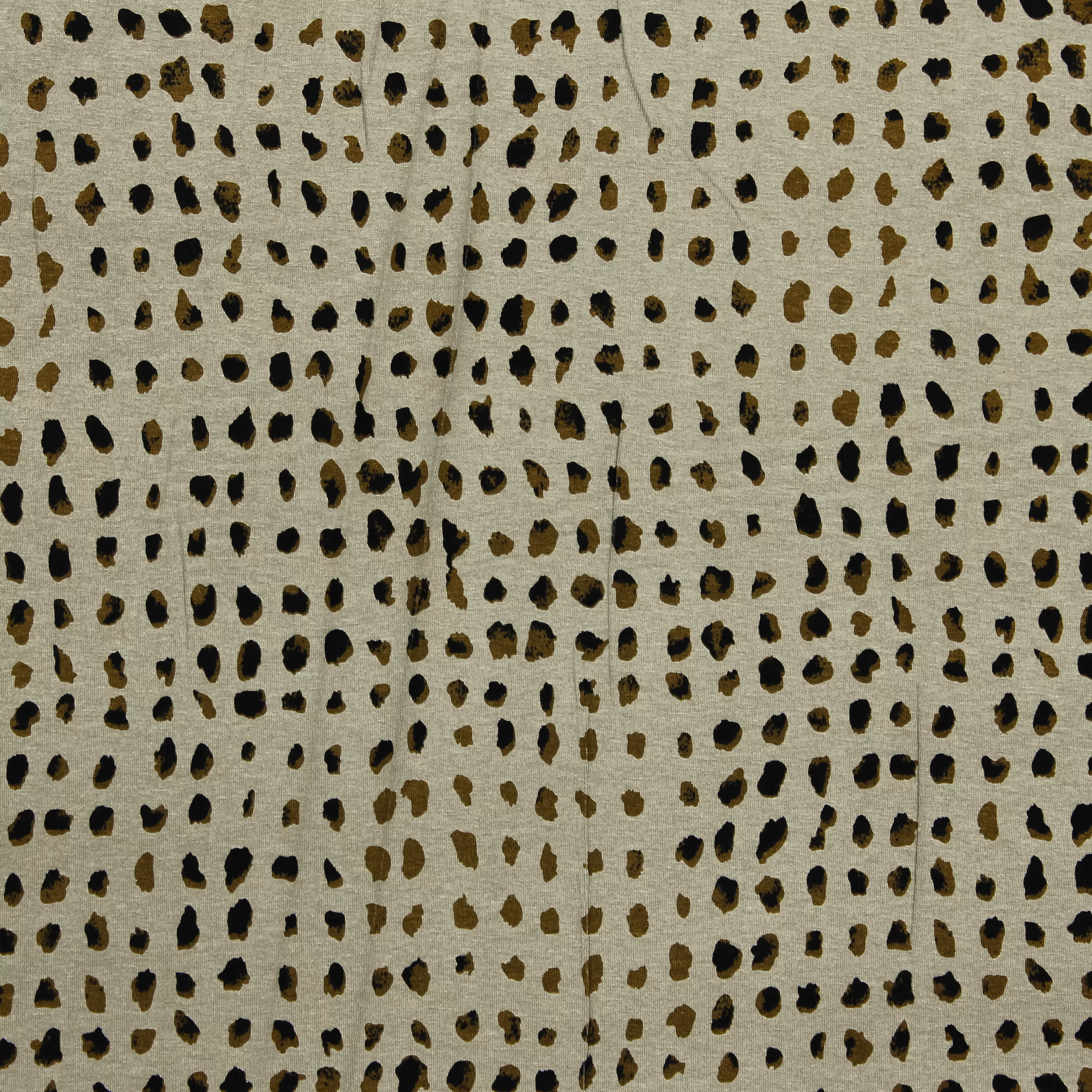 Viscose tricot groen met zwart/bruine vlekken - My Image