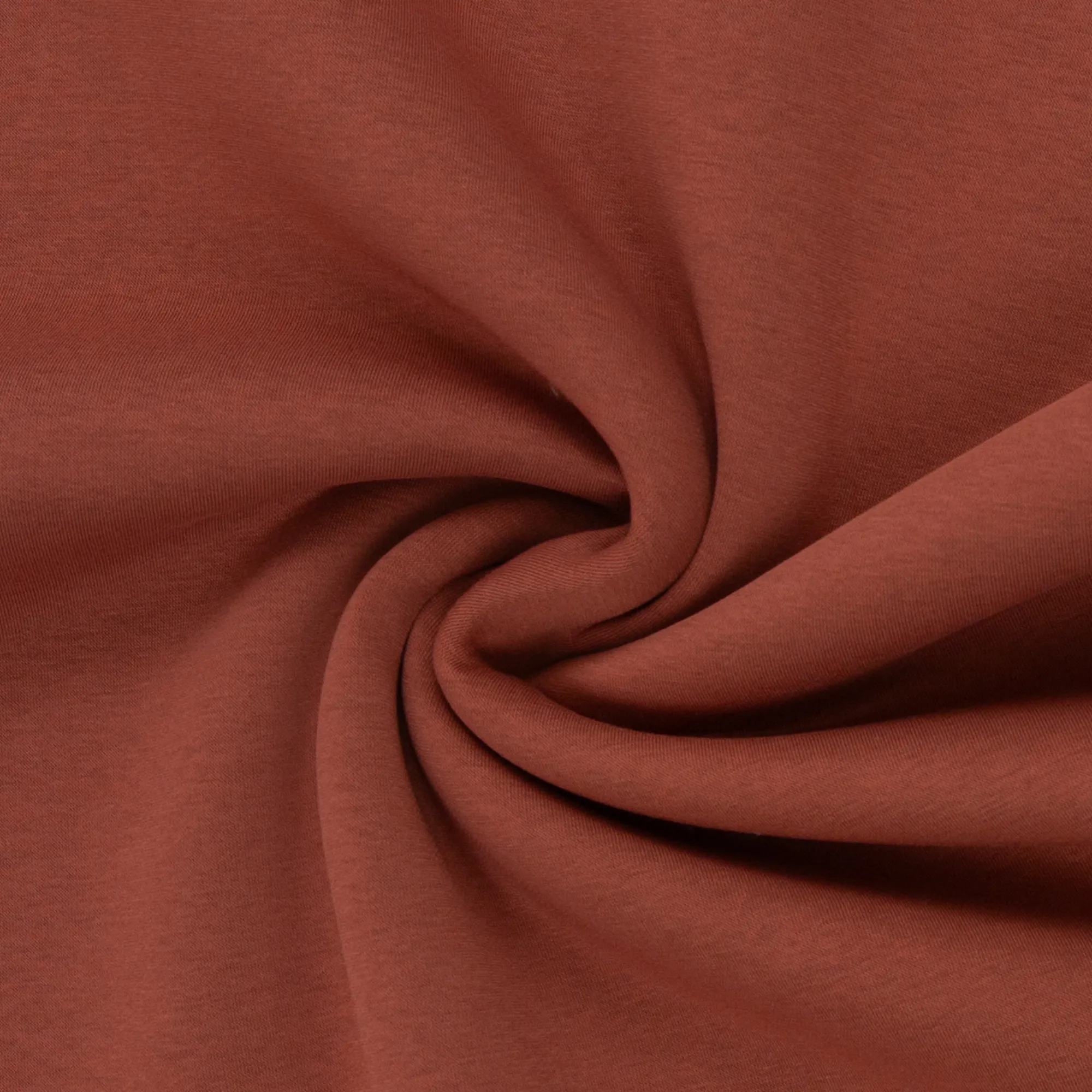 Gebrushte sweaterstof baksteenrood 'Hanni'