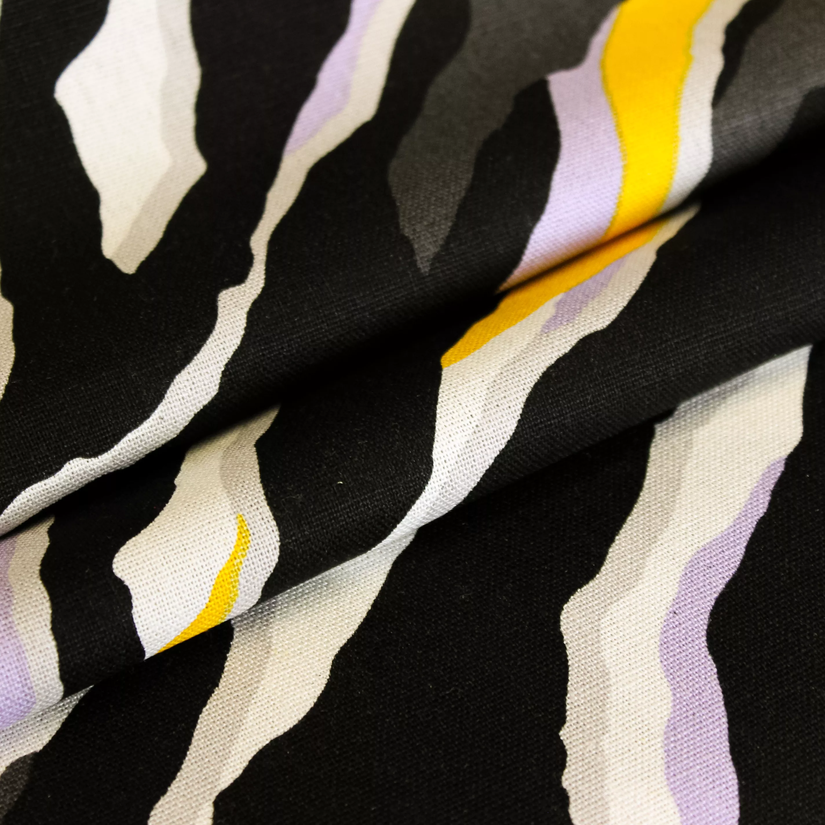Viscose linnen multicolor met zebraprint