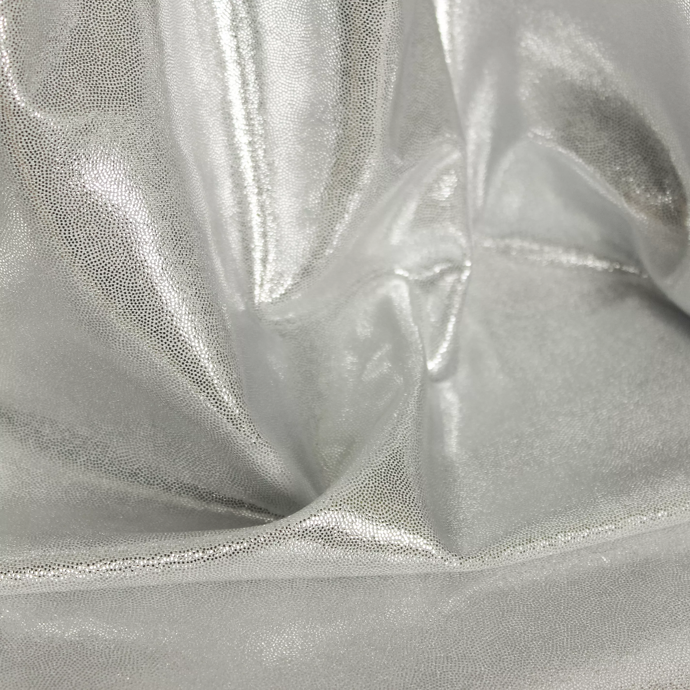 Rekbare professionele glanslycra - Wit zilver
