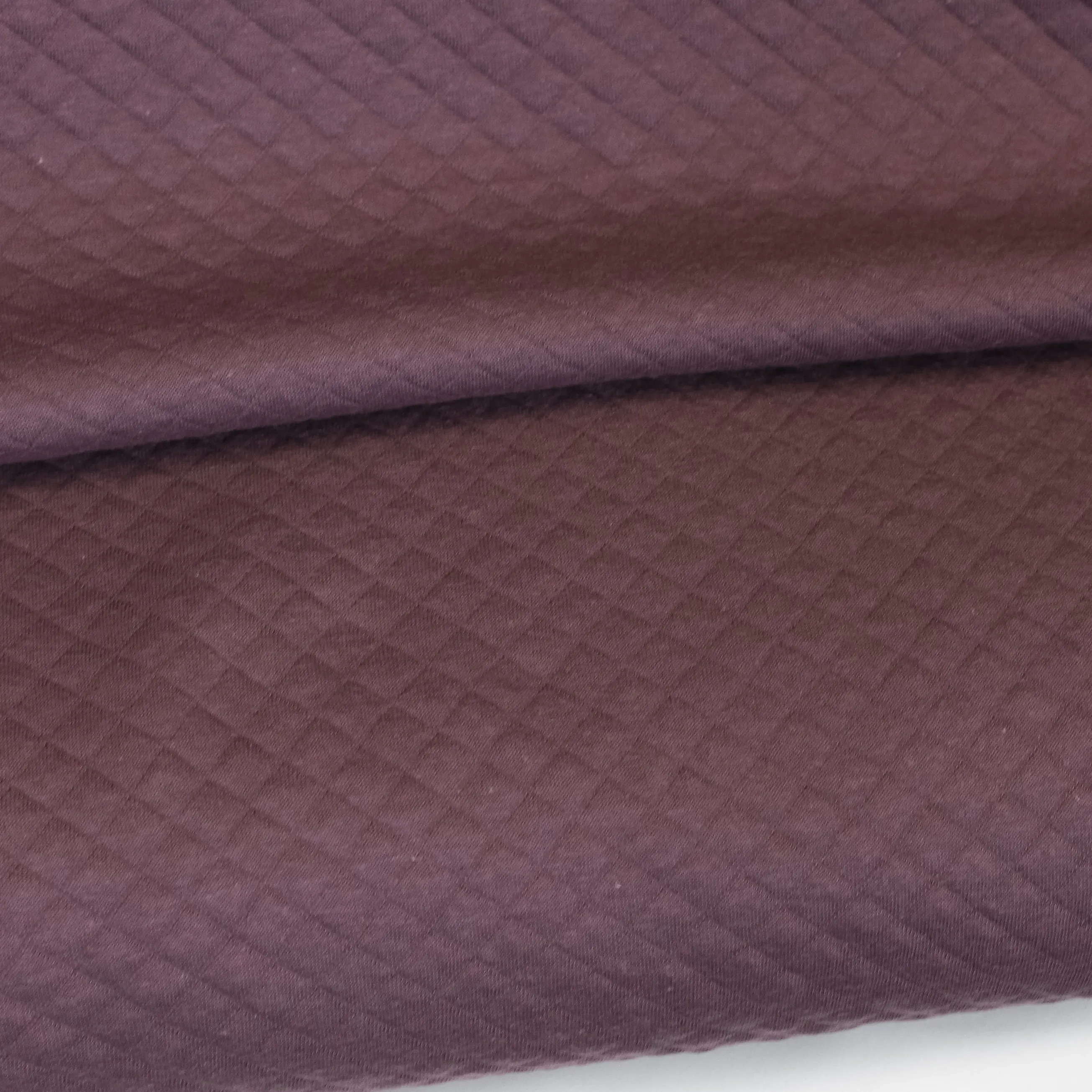 Gestepte katoen tricot - Mauve
