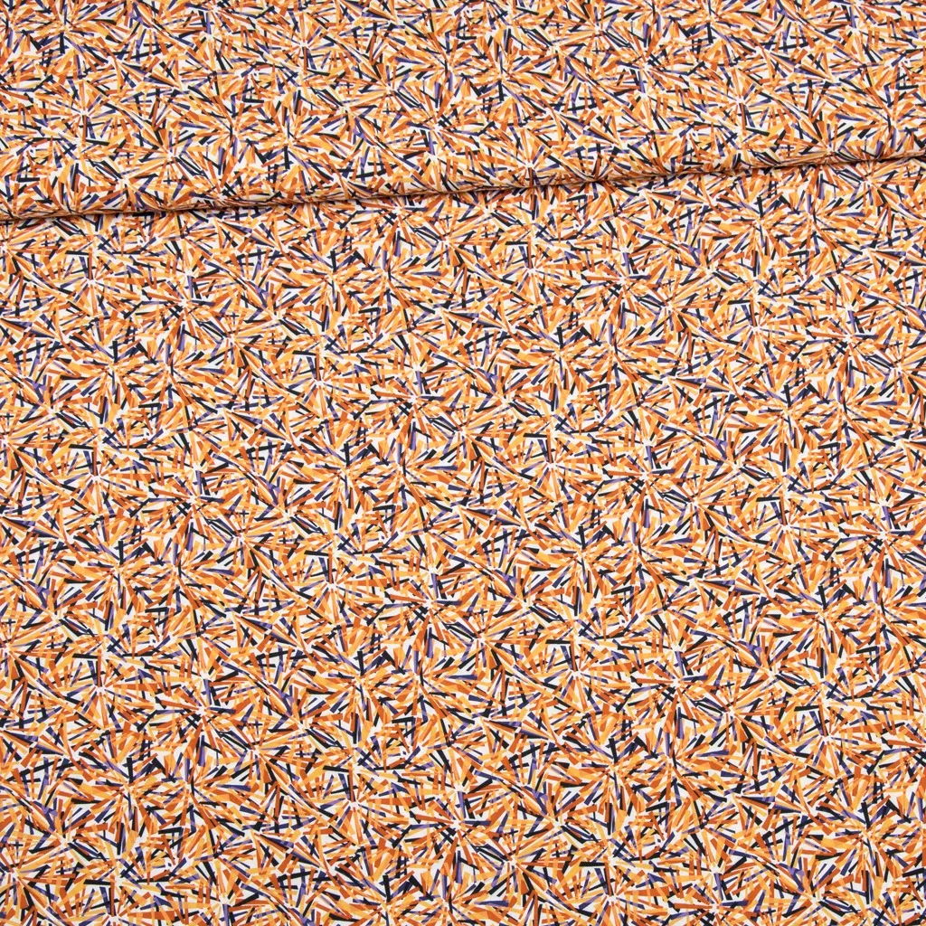 Viscose met streepjes 'Fireworks' - Knipmode