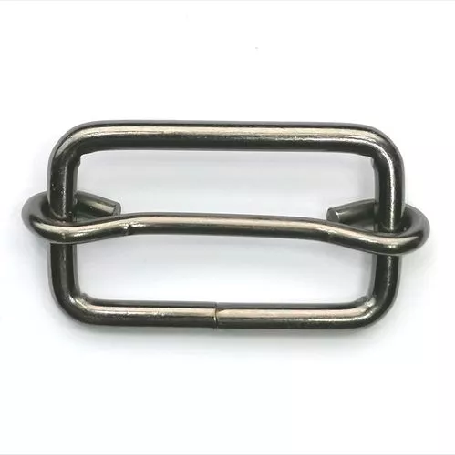 Schuifgesp - gunmetal - 40 x 20 mm