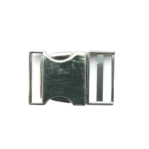Klikgesp metaal - zilver - 45 x 28 mm