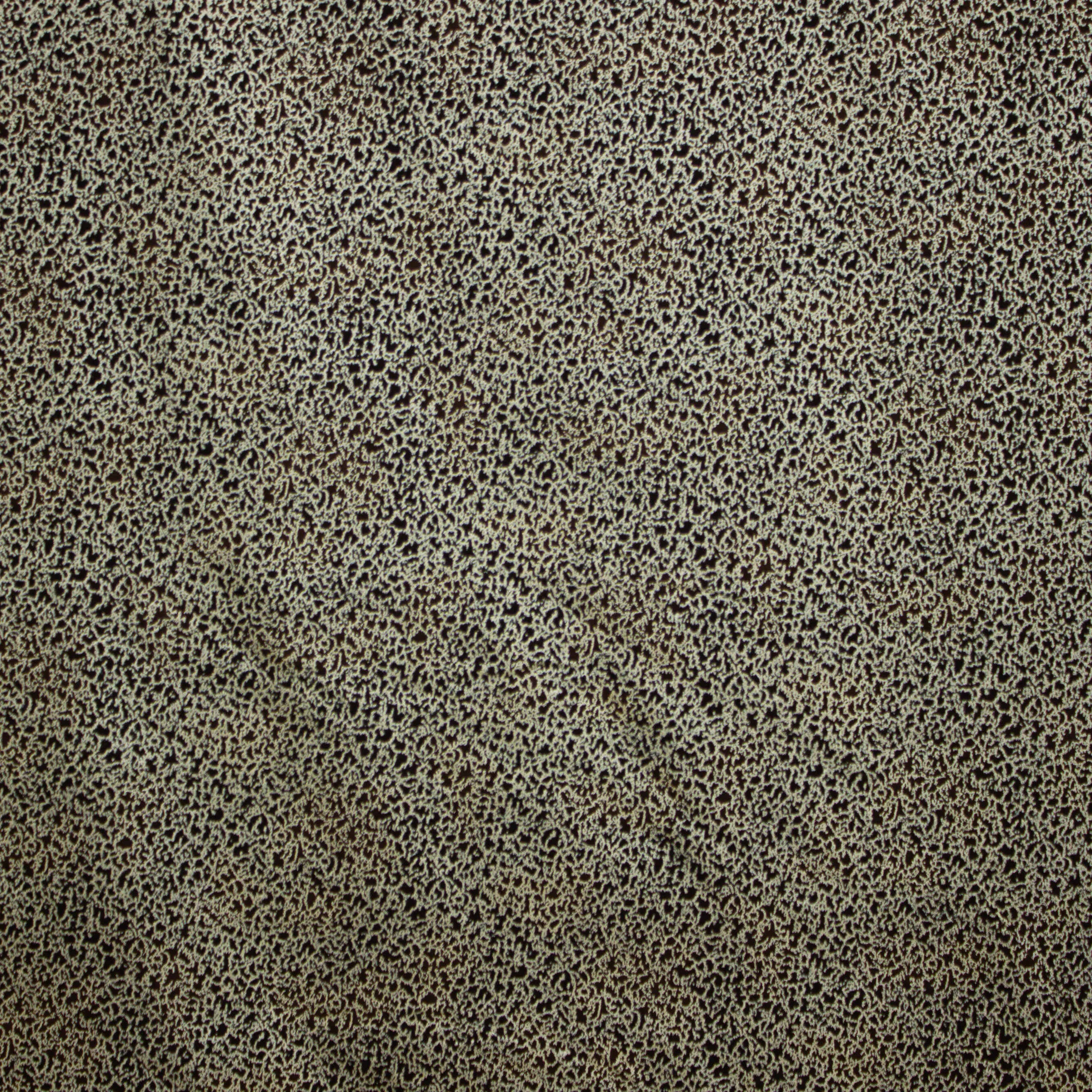 Katoen bruin met abstract glinsterende beige print