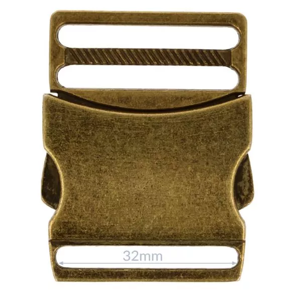 Klikgesp metaal - brons - 32 x 48 mm